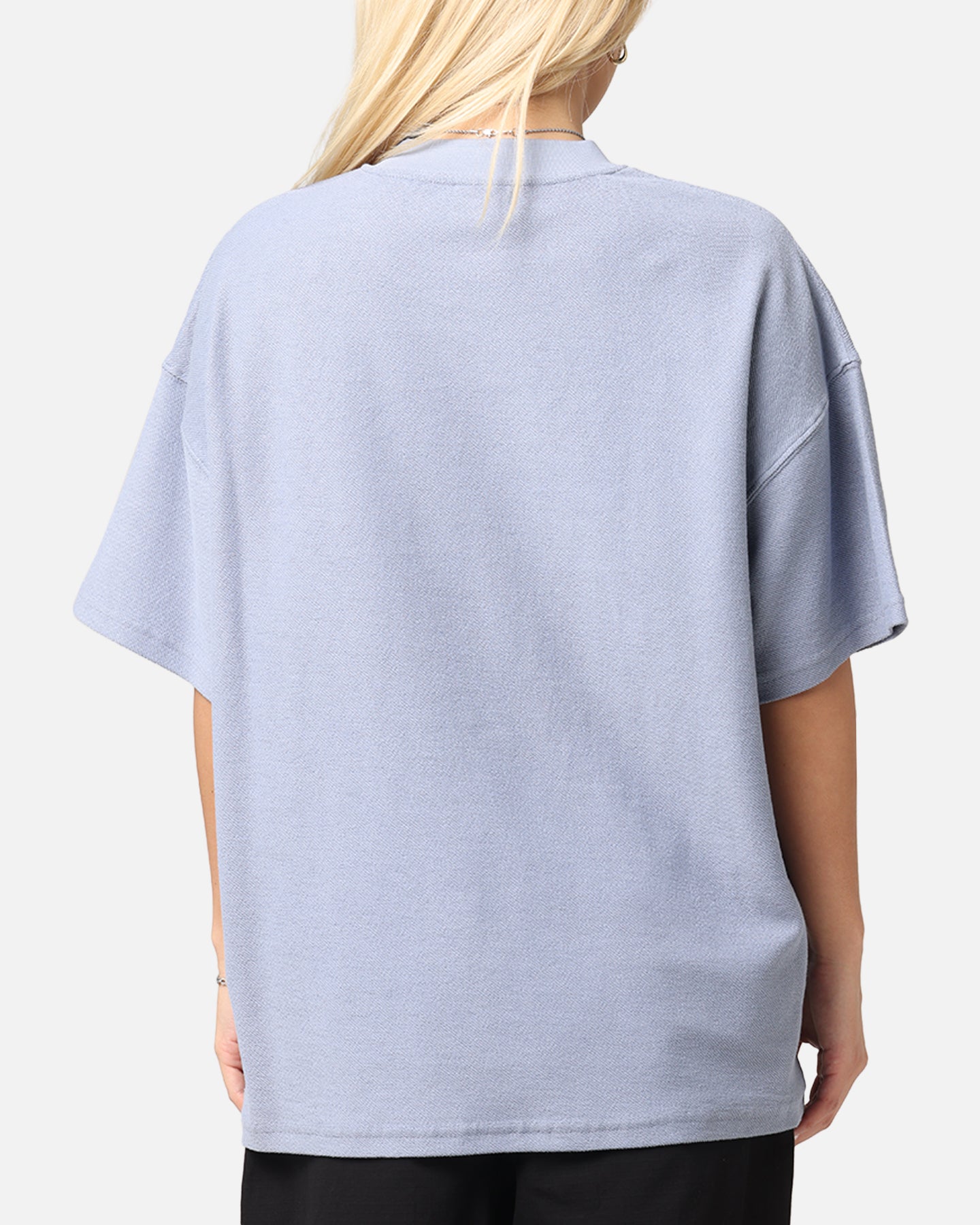 Carre Terry Oversized T-Shirt Blue Style001