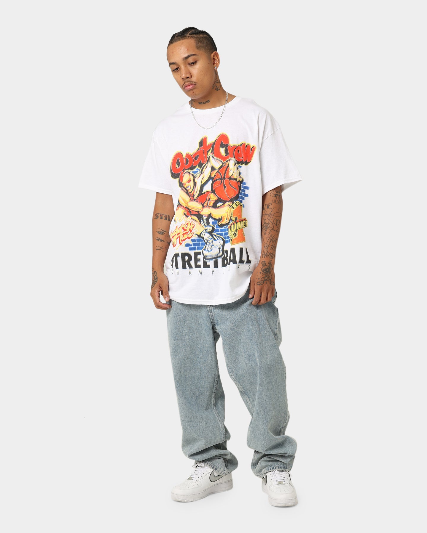 Goat Crew Street Ball T-Shirt White