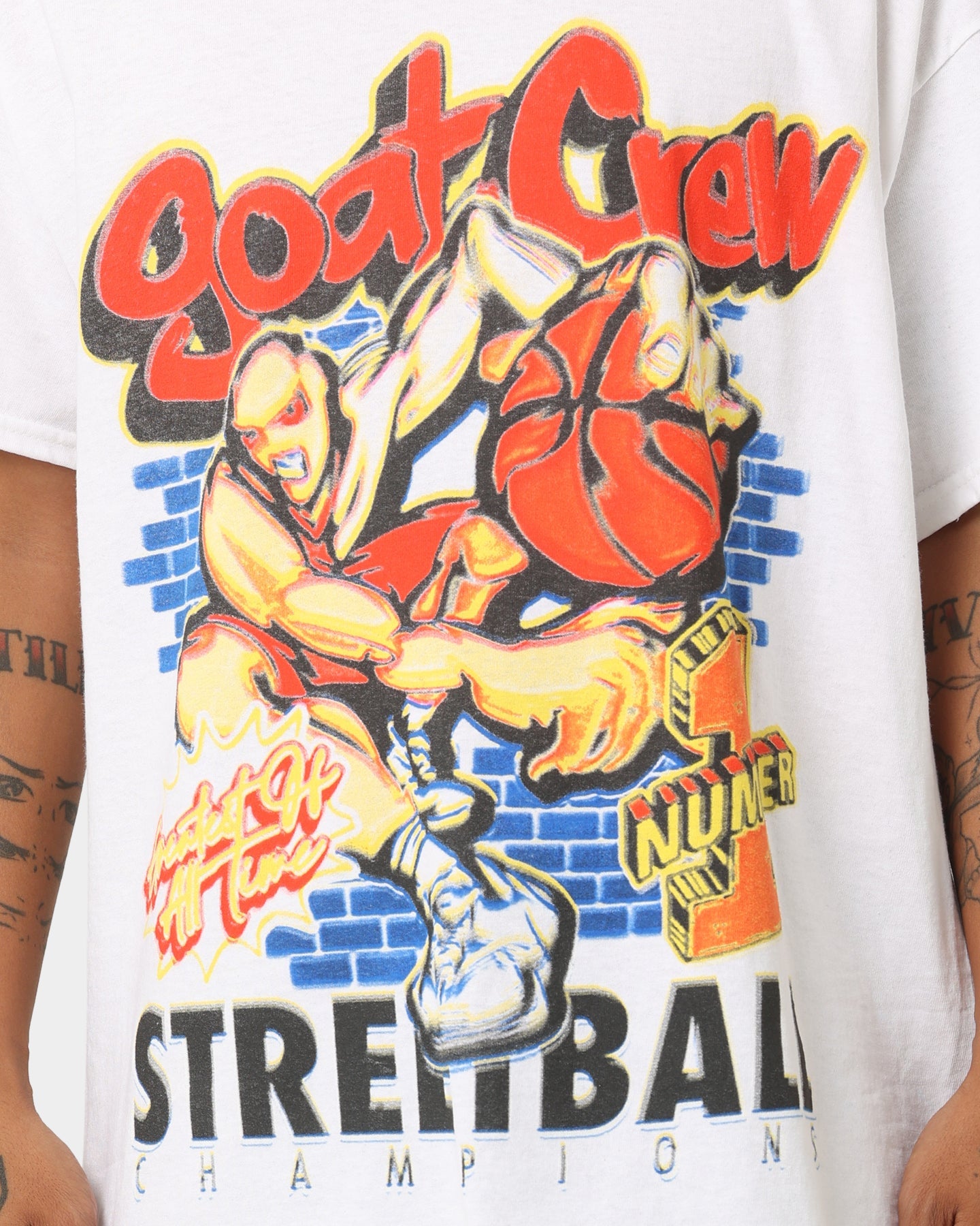 Goat Crew Street Ball T-Shirt White