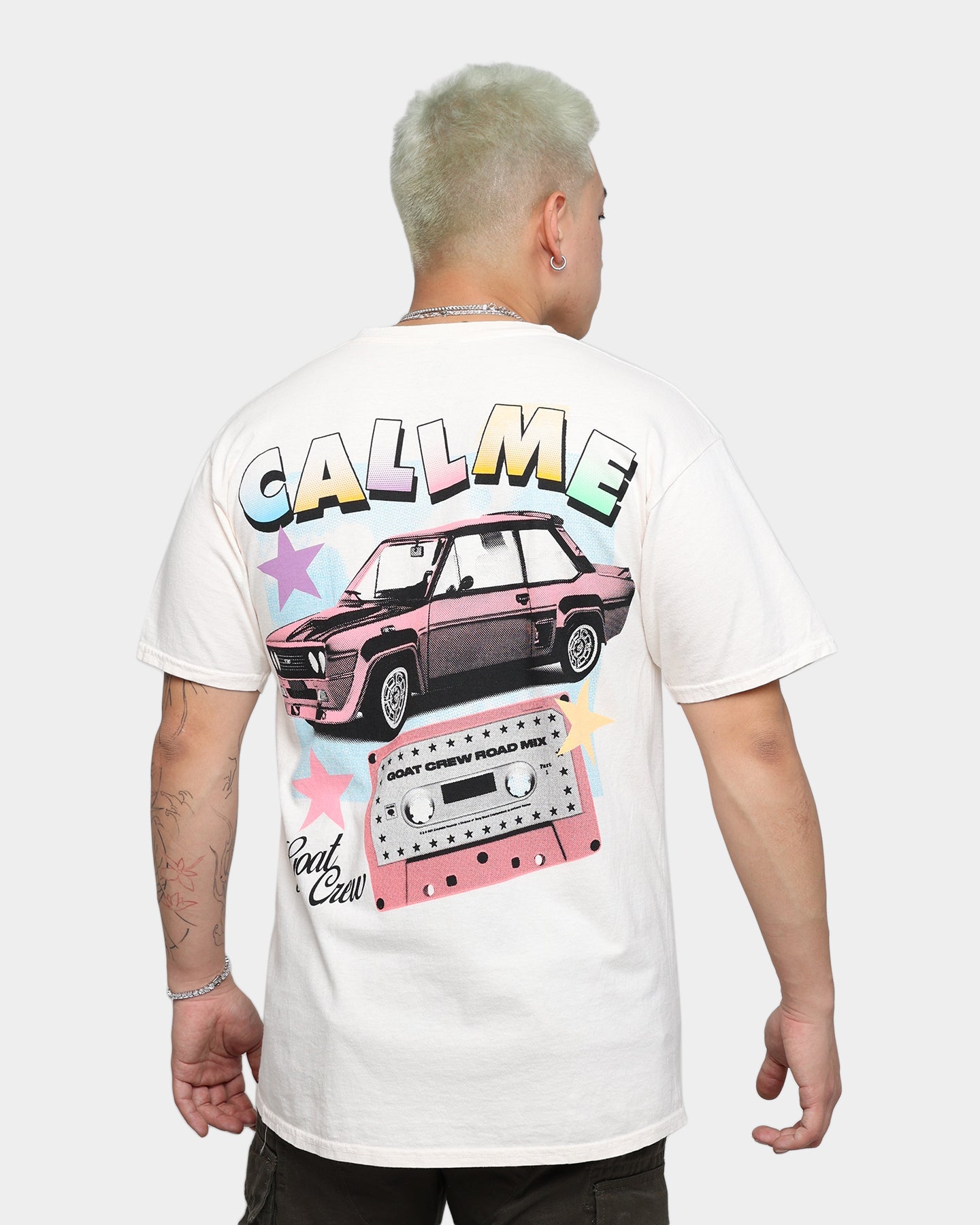 Goat Crew Call Me Vintage T-Shirt Off White Style001