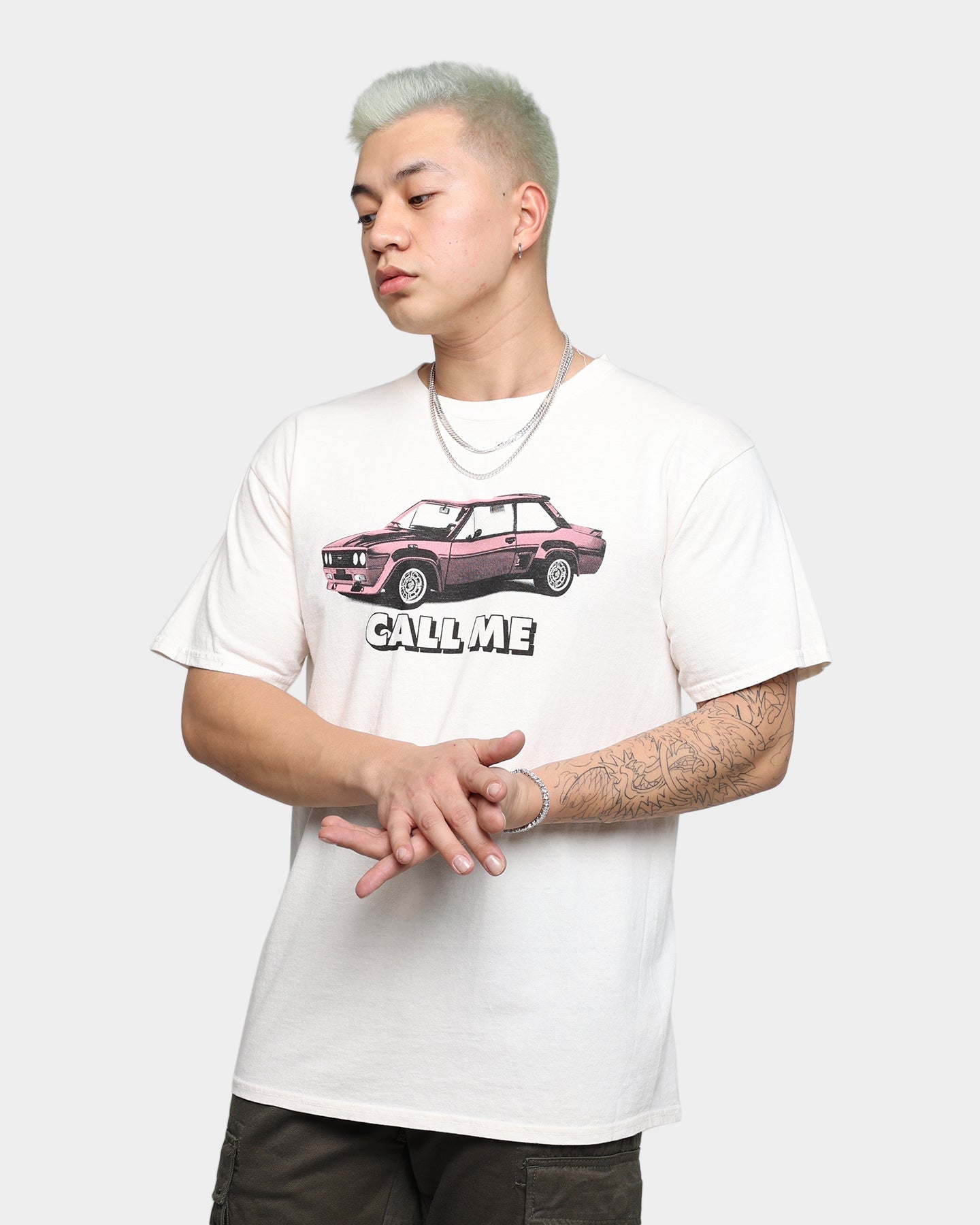 Goat Crew Call Me Vintage T-Shirt Off White Style001