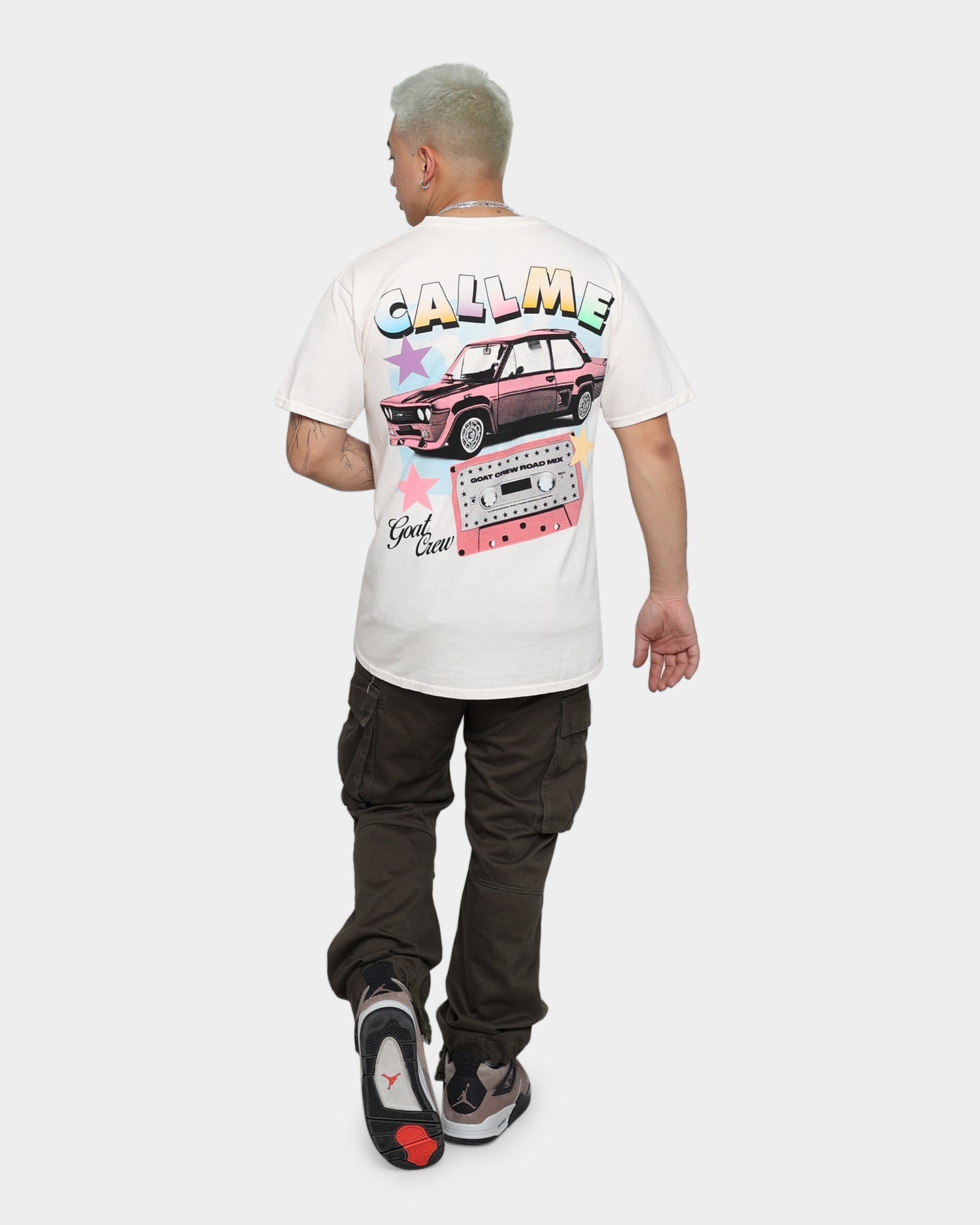 Goat Crew Call Me Vintage T-Shirt Off White Style001