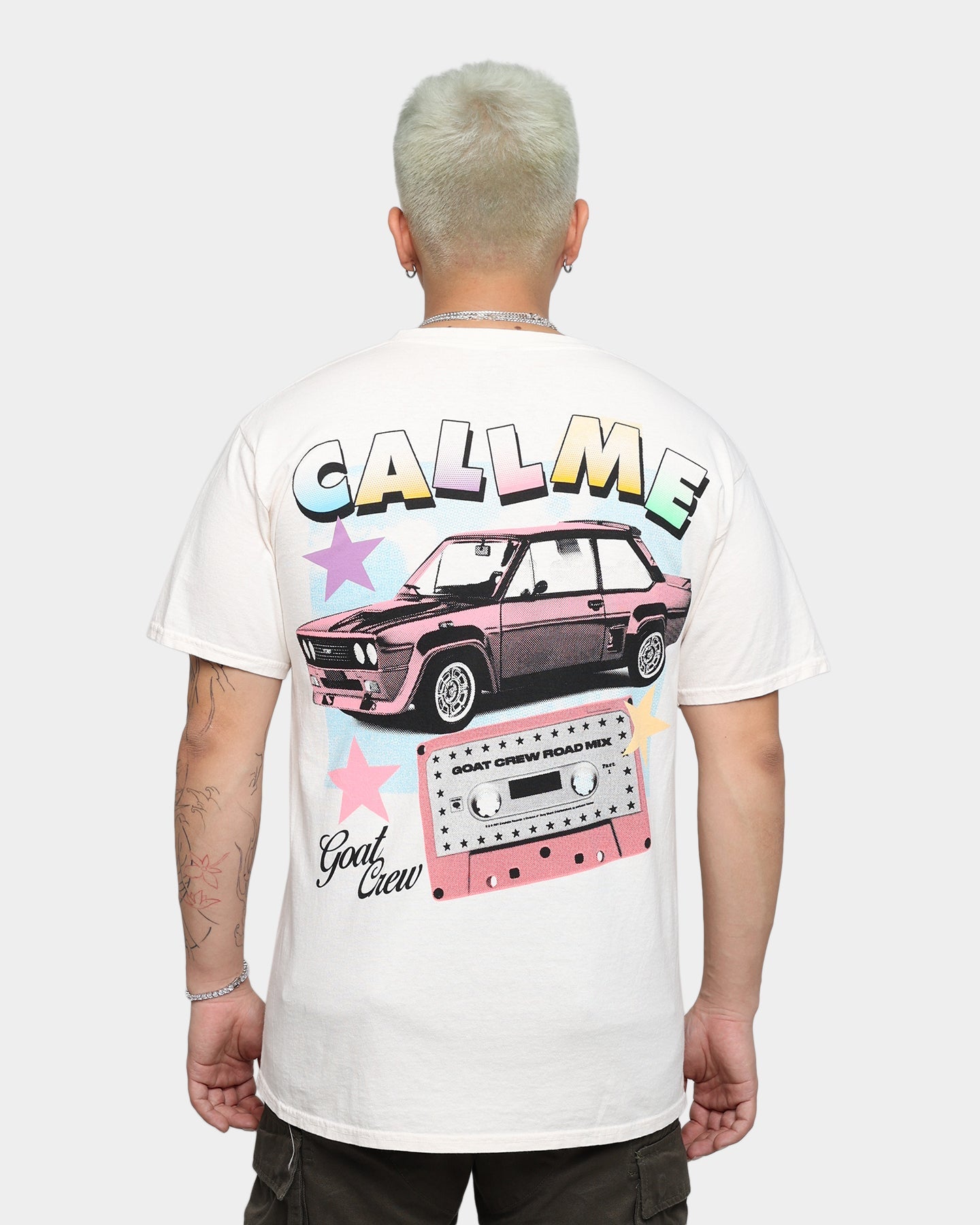 Goat Crew Call Me Vintage T-Shirt Off White Style001