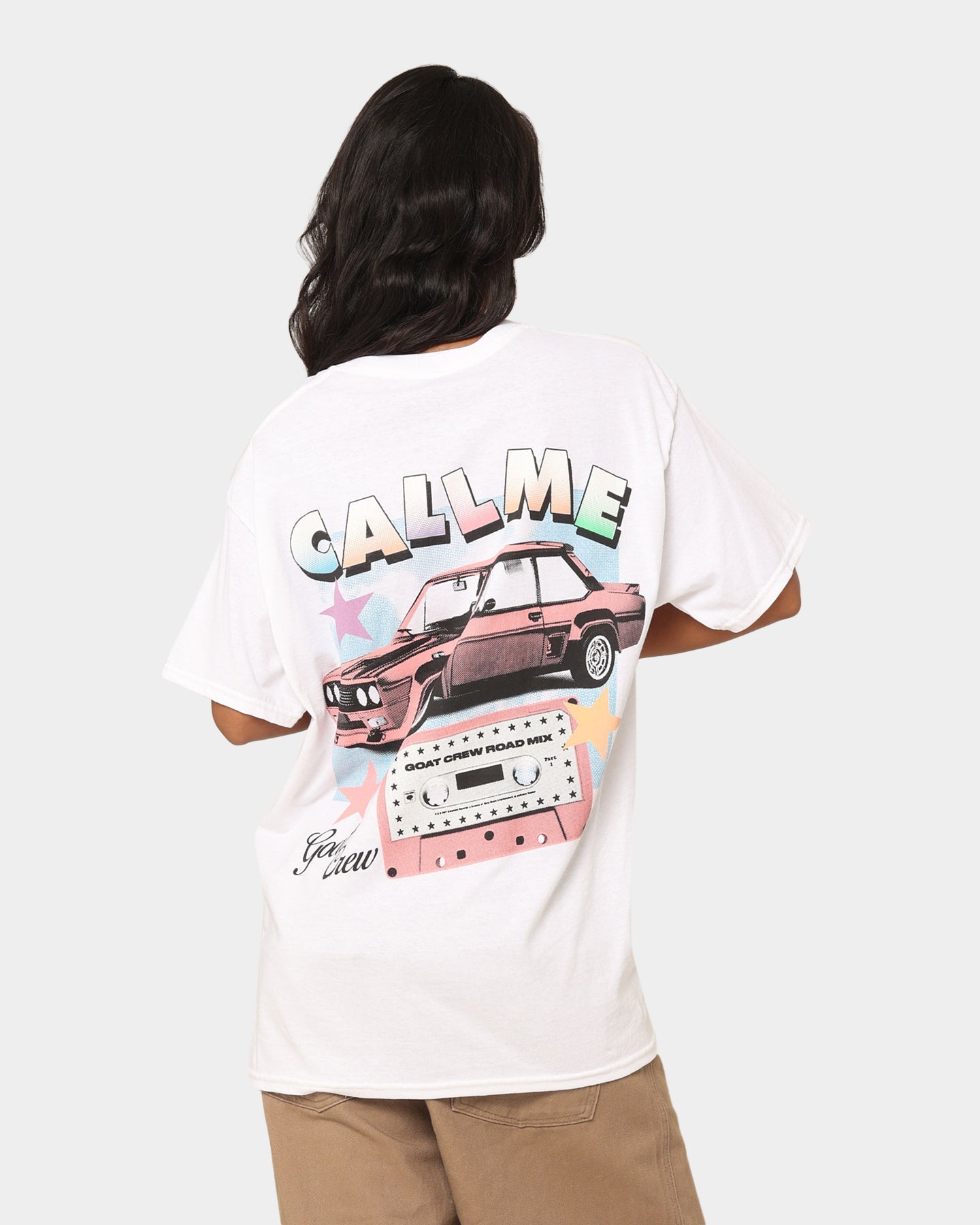 Goat Crew Call Me Vintage T-Shirt Off White Style002
