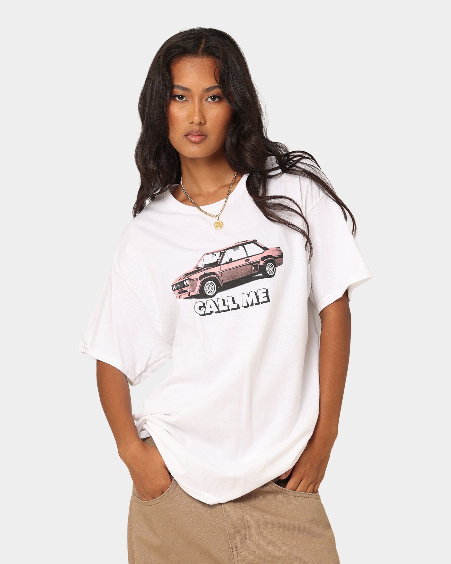 Goat Crew Call Me Vintage T-Shirt Off White Style002