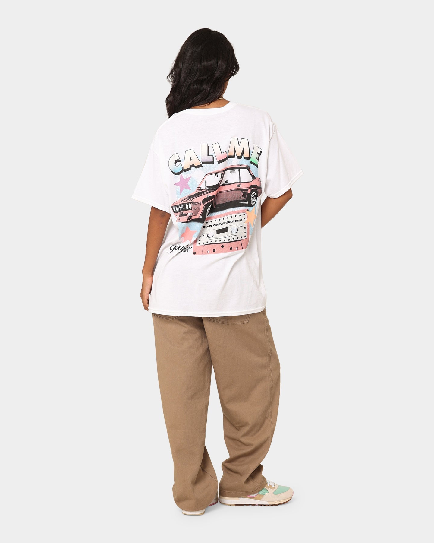 Goat Crew Call Me Vintage T-Shirt Off White Style002