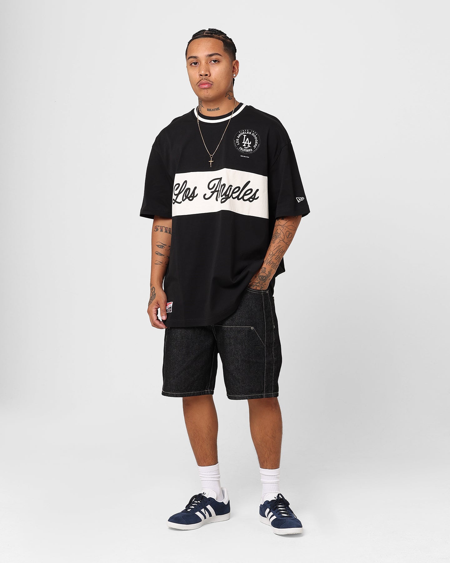 New Era Los Angeles Dodgers Panel T-Shirt Black