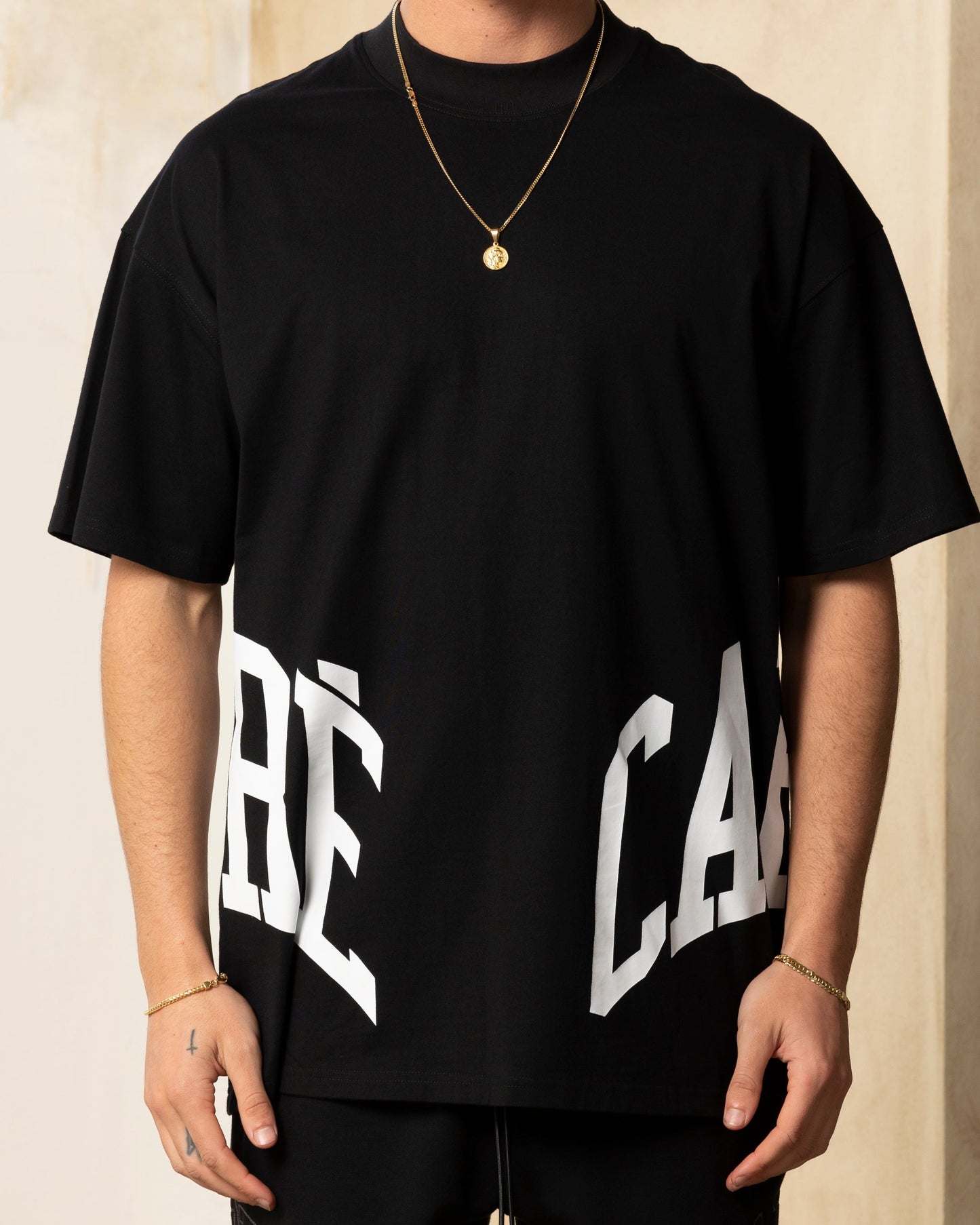 Carre Double Arch Oversized T-Shirt Black