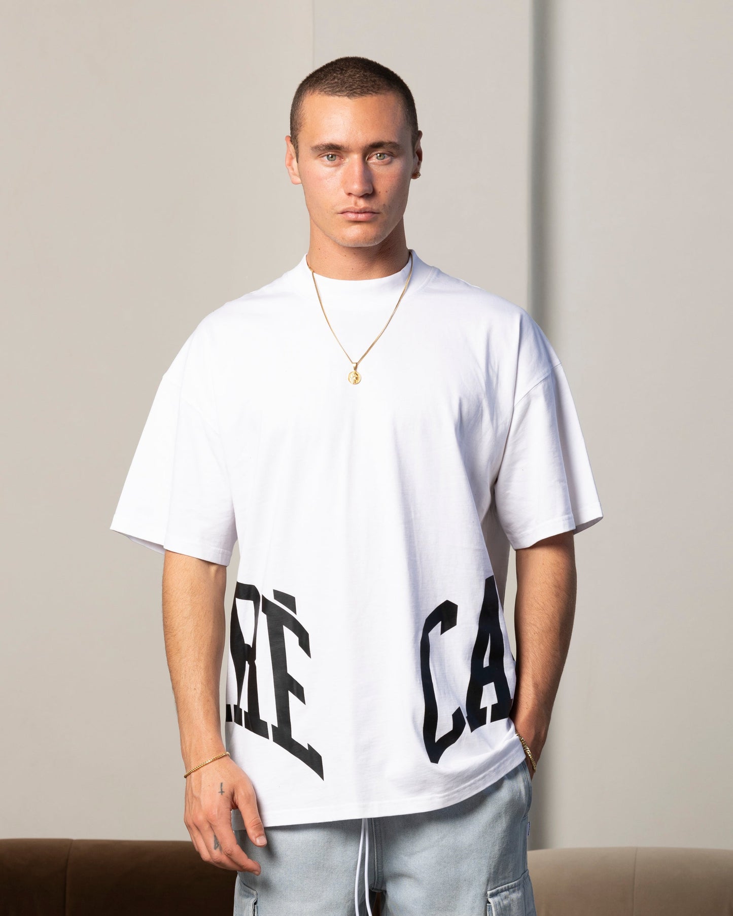 Carre Double Arch Oversized T-Shirt White