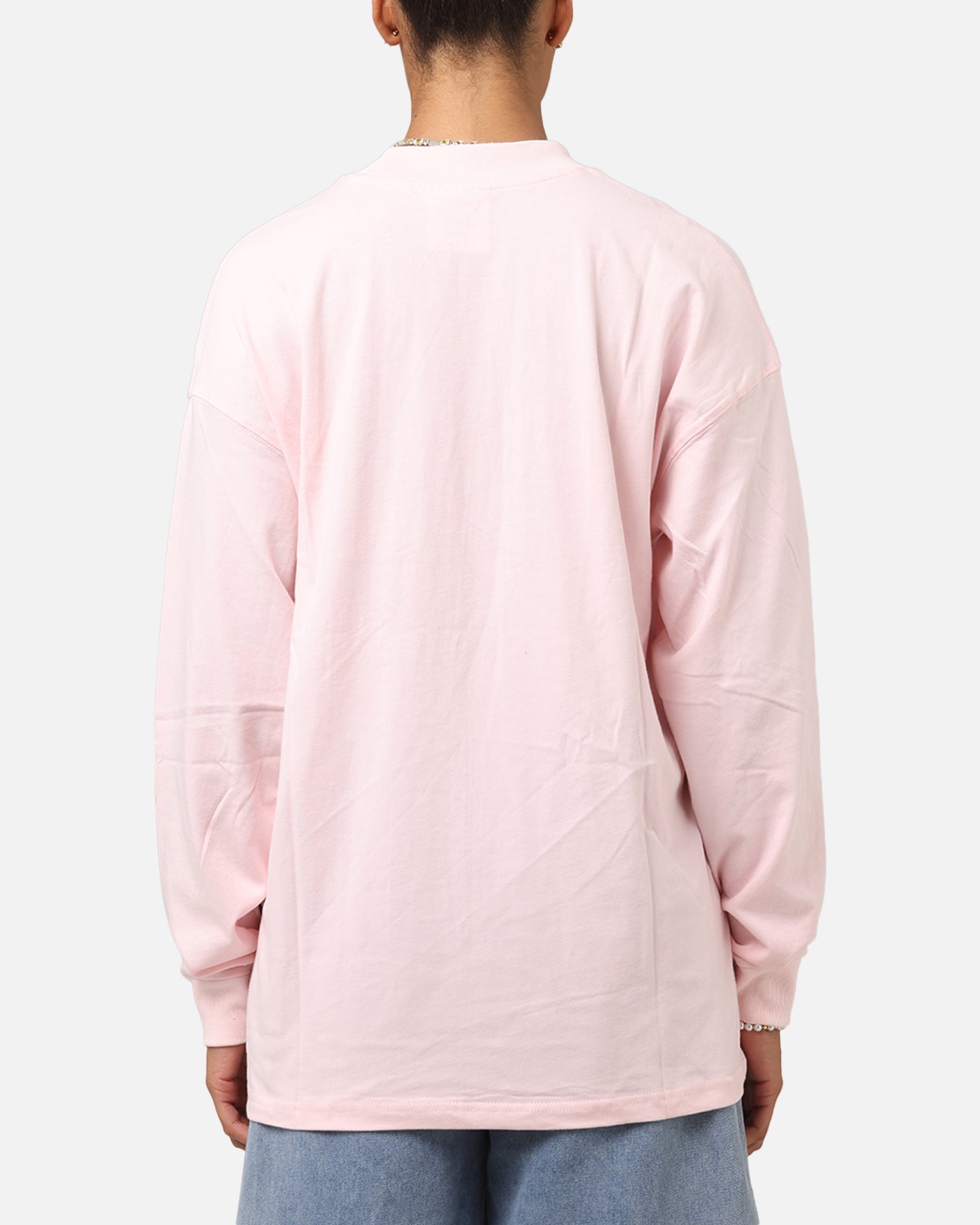Carre Global Oversized Long Sleeve T-Shirt Pink Style001