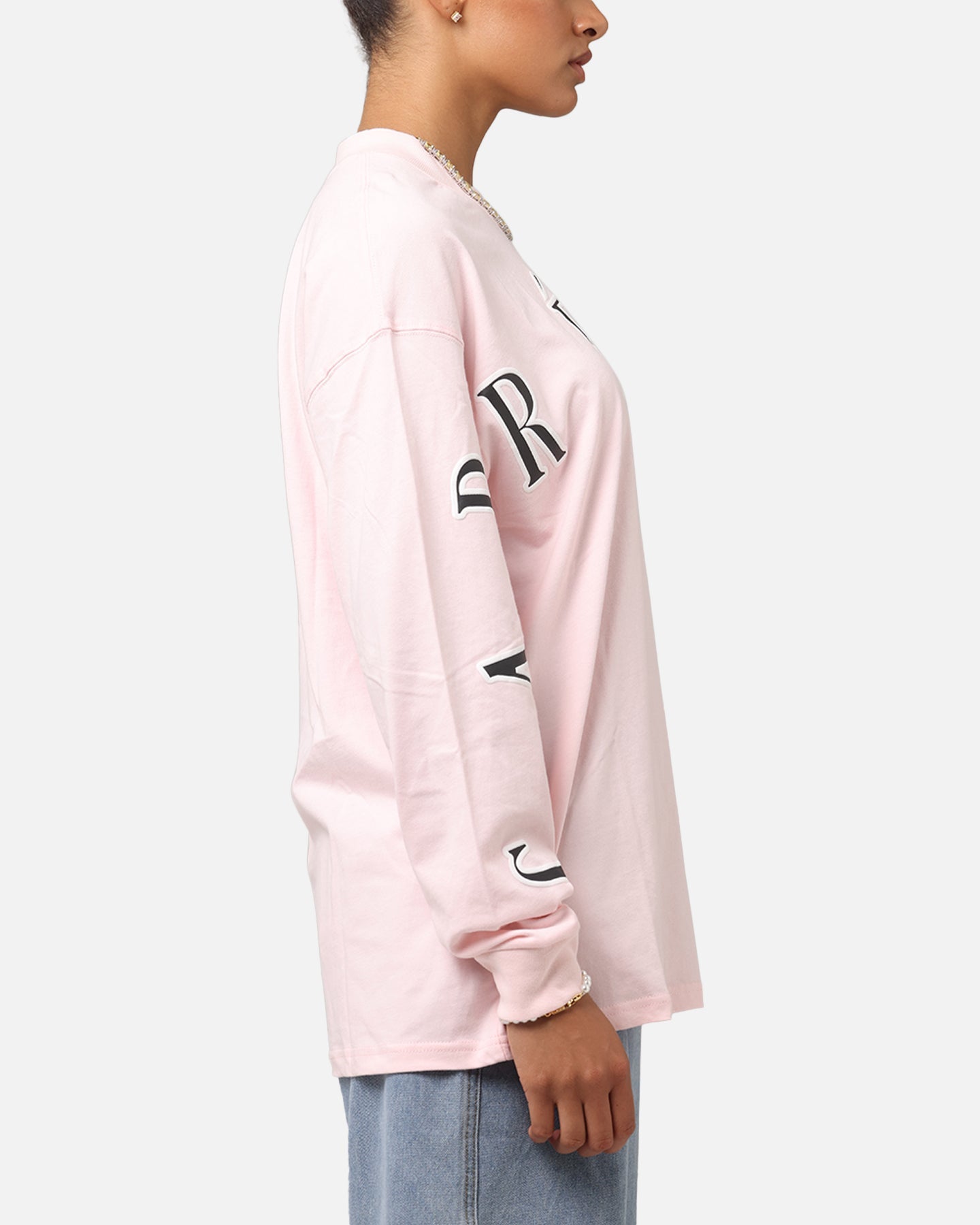 Carre Global Oversized Long Sleeve T-Shirt Pink Style001