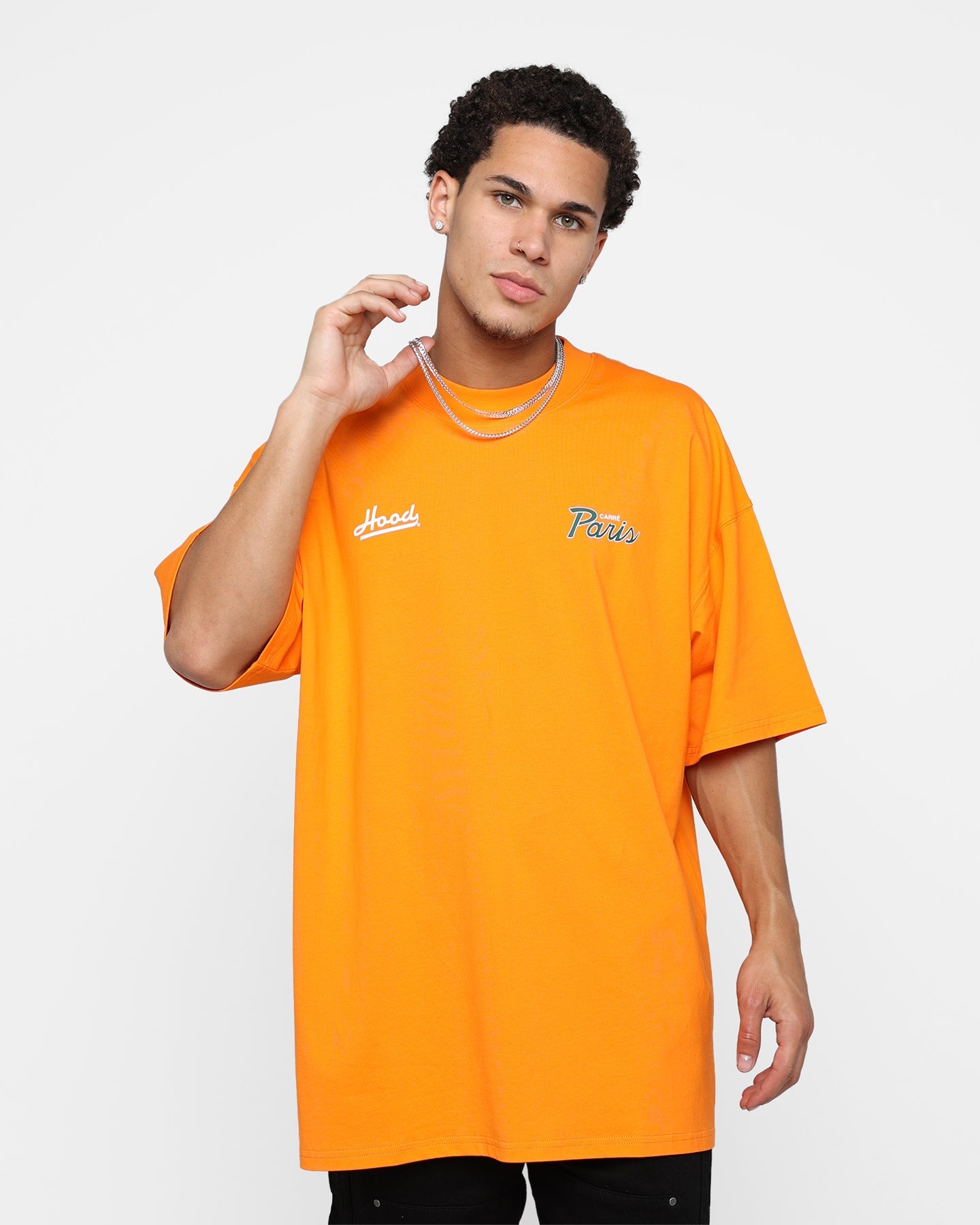 Carre Hood Hat Paris T-Shirt Orange