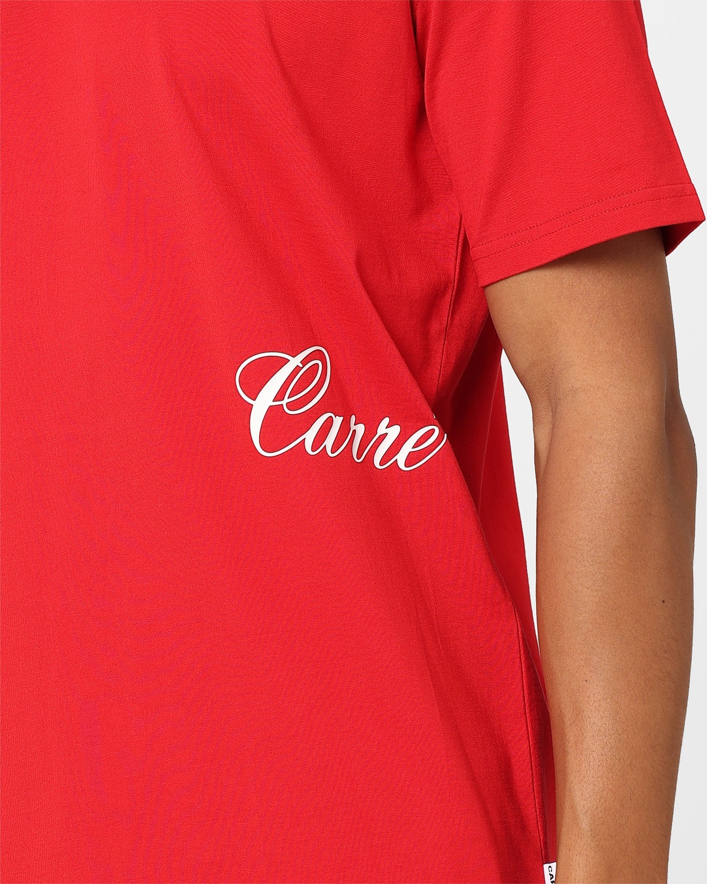 Carre Side Script T-Shirt Red