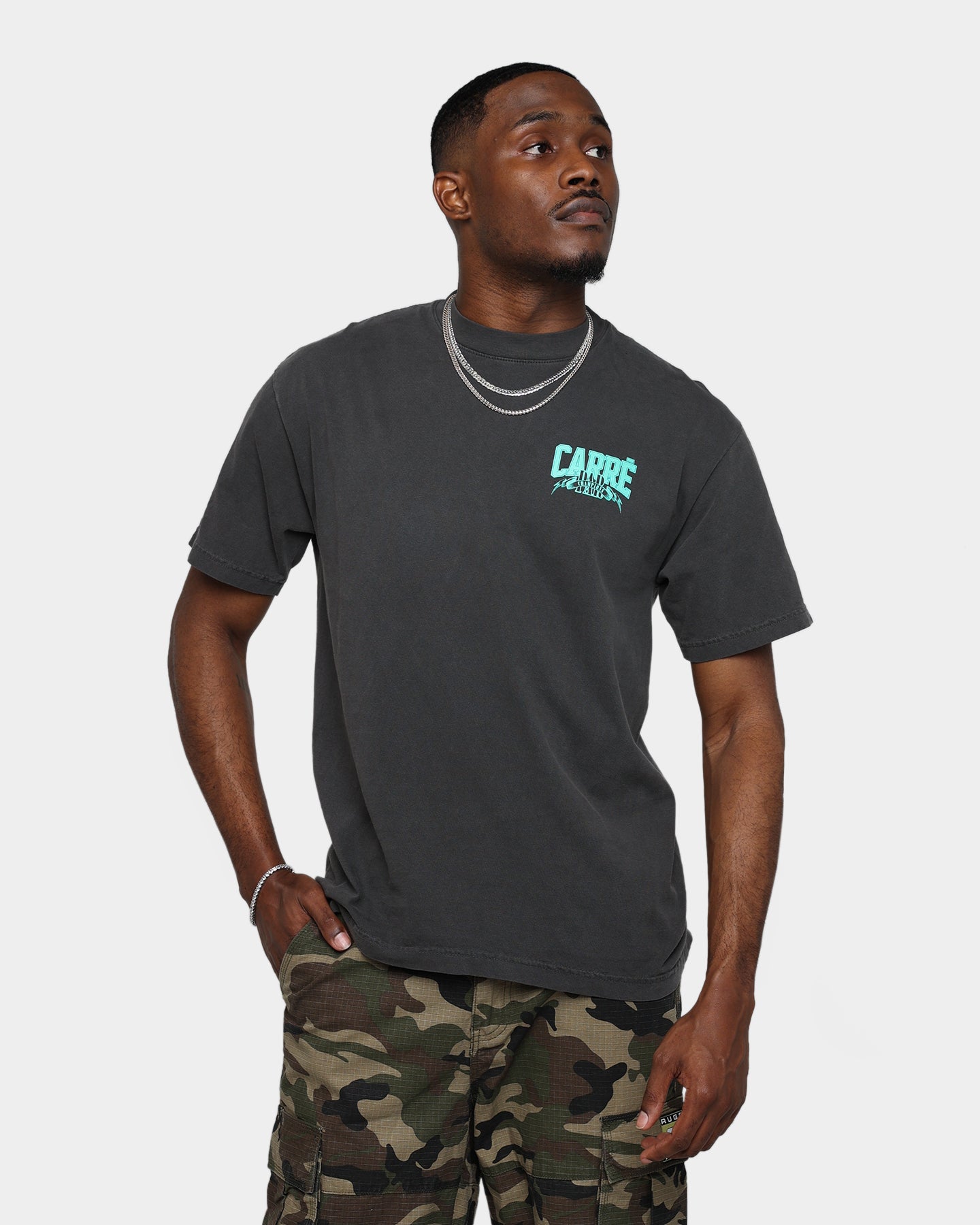 Carr√© Banner Vintage T-Shirt Washed Black