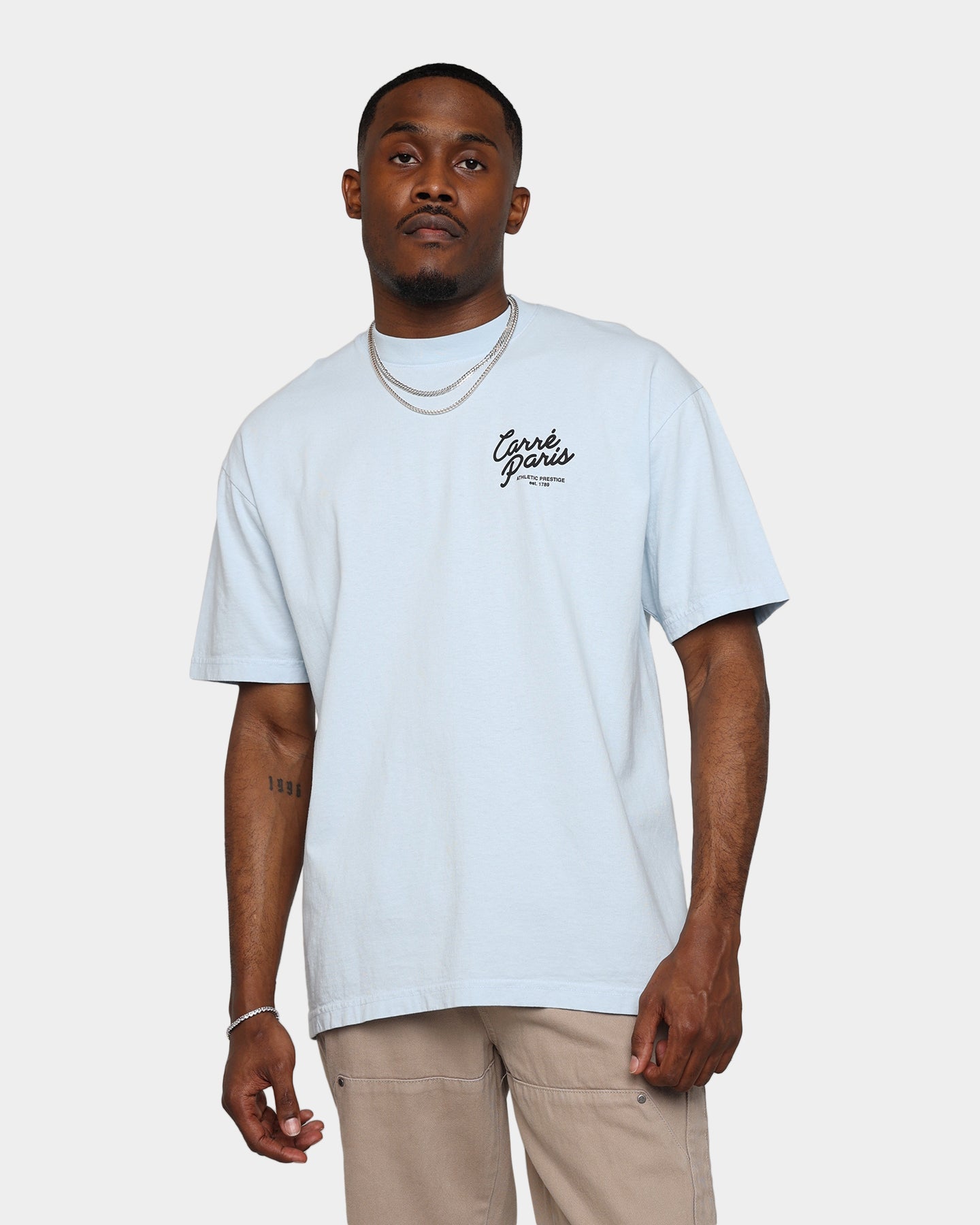 Carr√© Script T-Shirt Light Blue