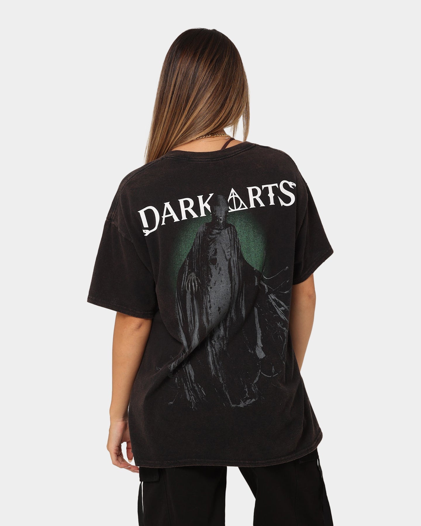 American Thrift X Harry Potter Dark Arts Vintage T-Shirt Black Wash Style001
