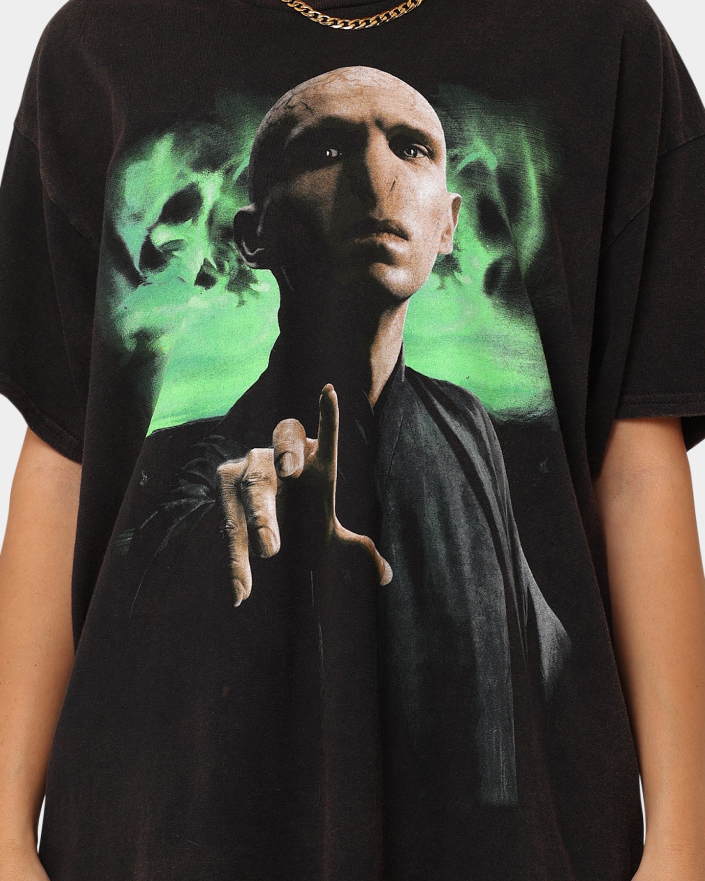 American Thrift X Harry Potter Dark Arts Vintage T-Shirt Black Wash Style001