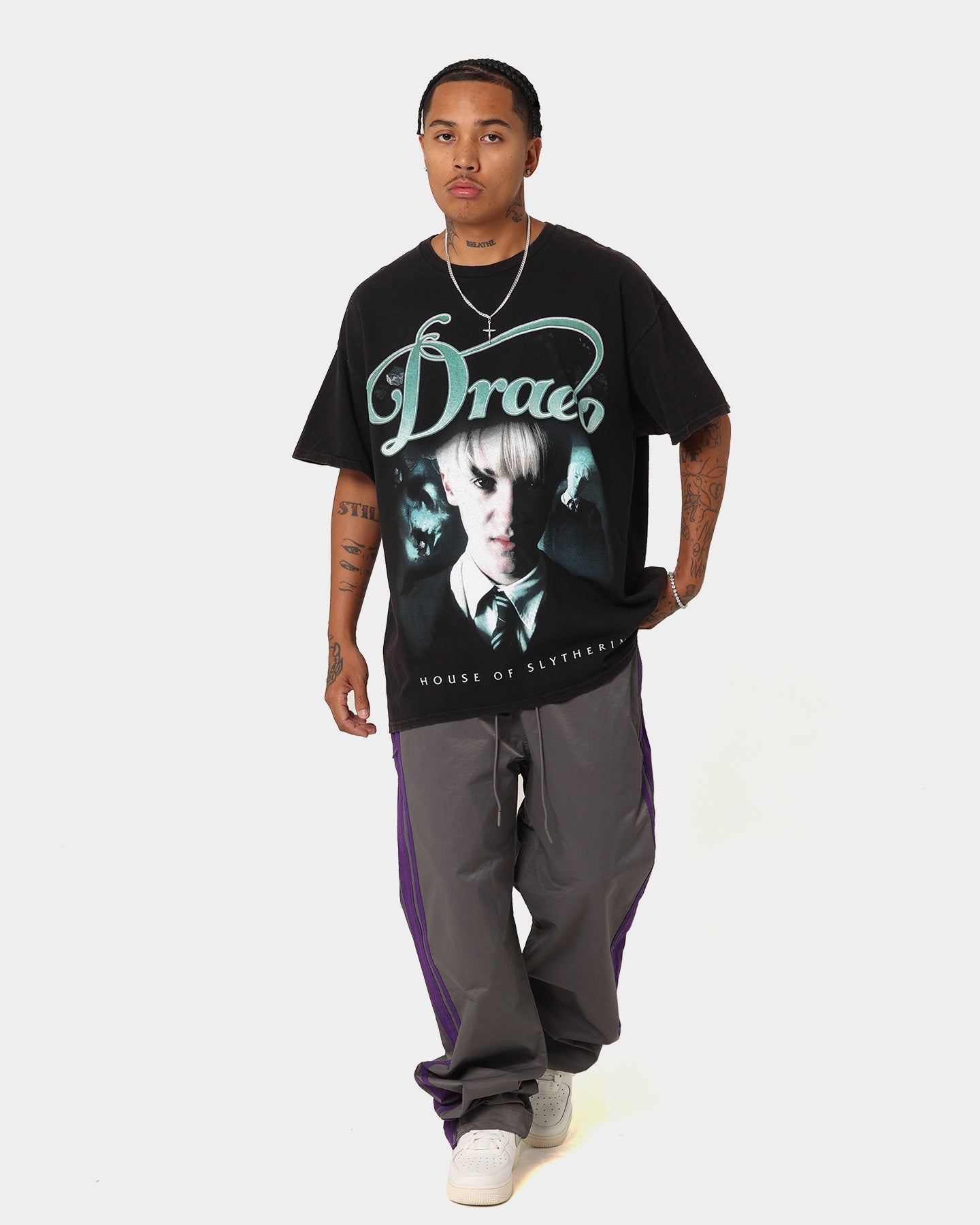 American Thrift X Harry Potter Draco Vintage T-Shirt Black Wash