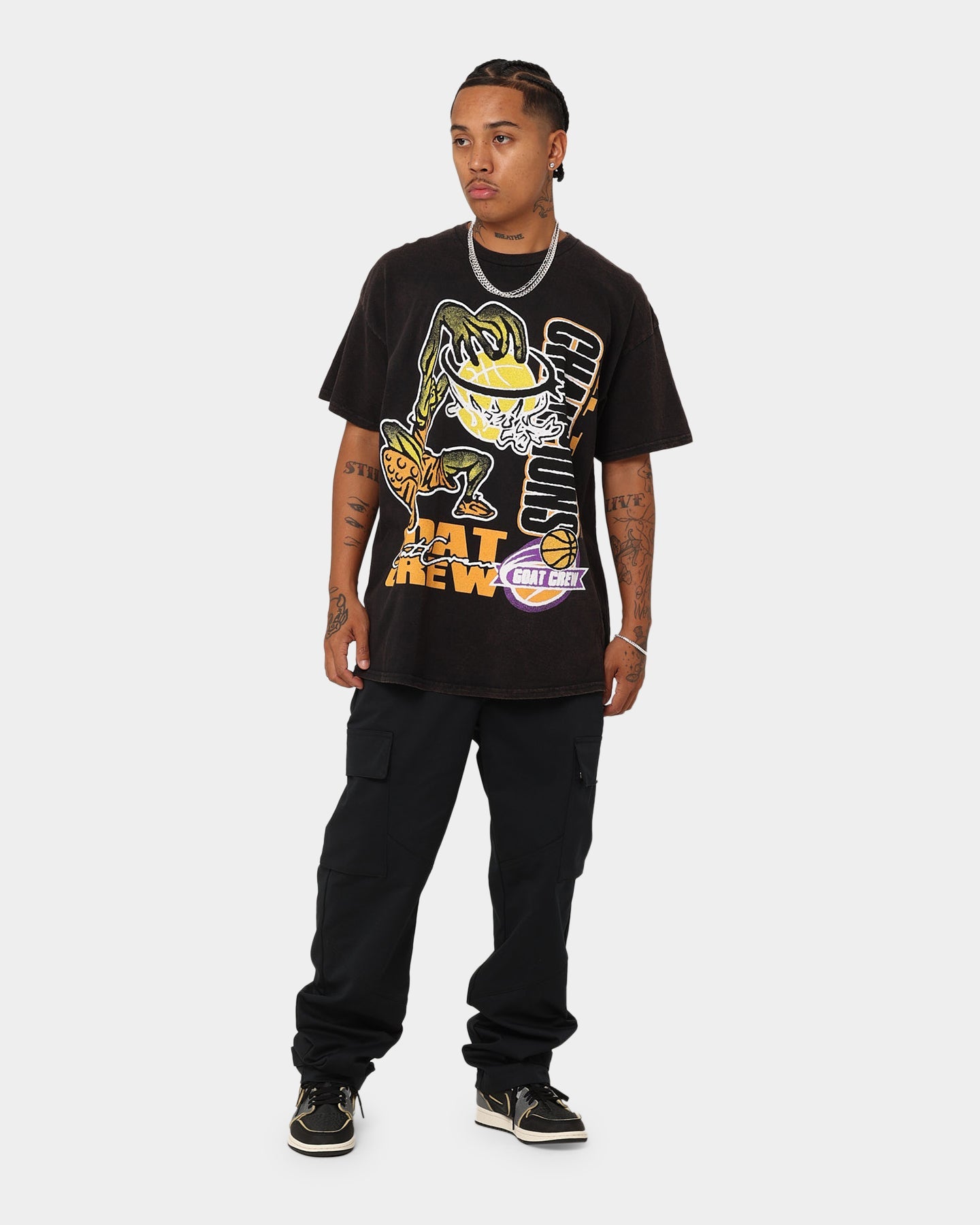 Goat Crew All Time Champions Vintage T-Shirt Black Wash