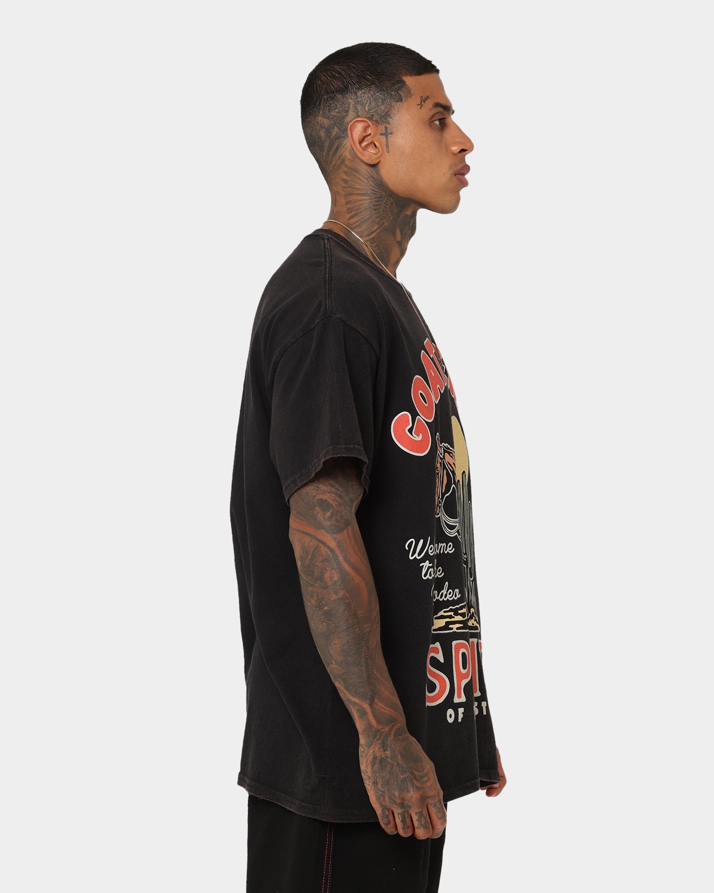 Goat Crew GC Spirit Vintage T-Shirt Black Wash
