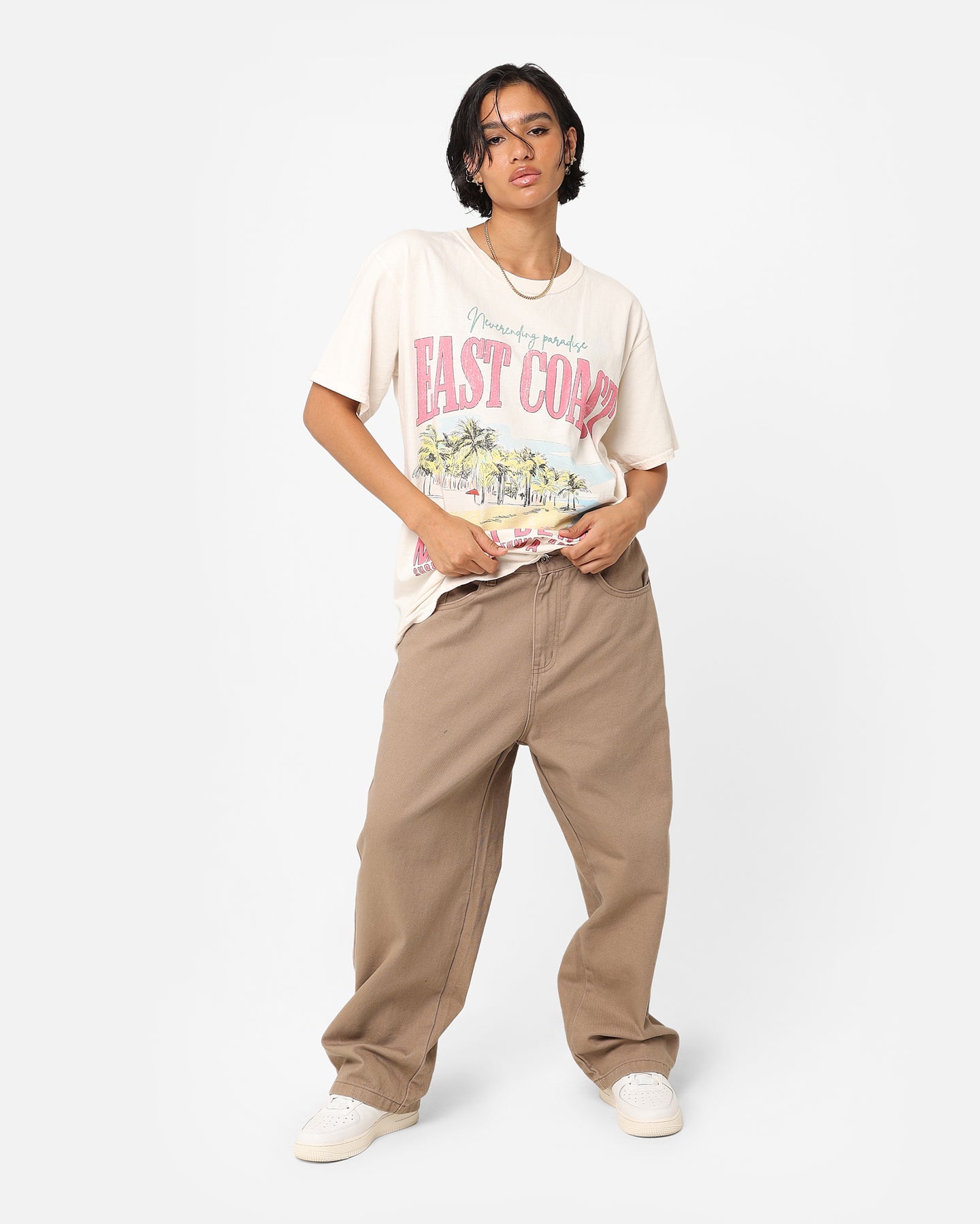American Thrift Miami Beach Vintage T-Shirt Off White Style001