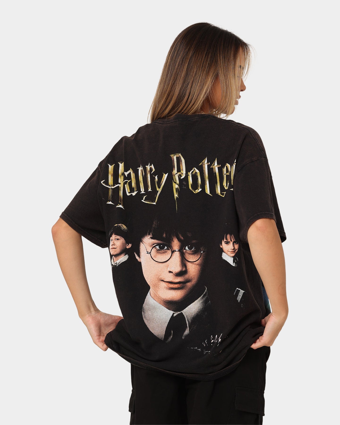 American Thrift X Harry Potter Potter Vintage T-Shirt Black Wash Style001