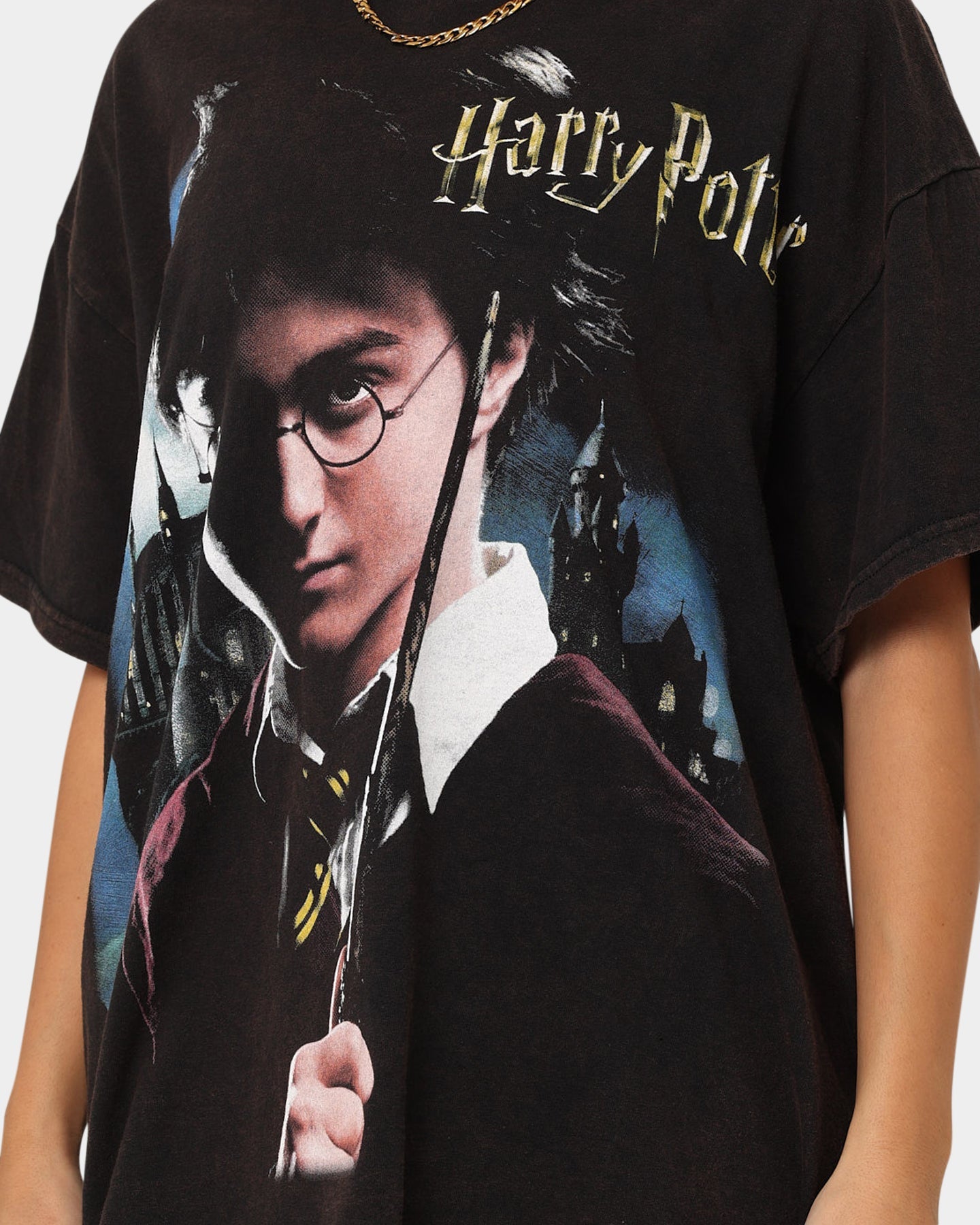 American Thrift X Harry Potter Potter Vintage T-Shirt Black Wash Style001