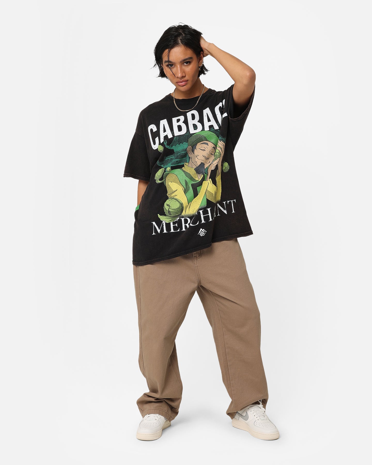 Goat Crew X Avatar: The Last Airbender Cabbage Merchant T-Shirt Black Wash Style001