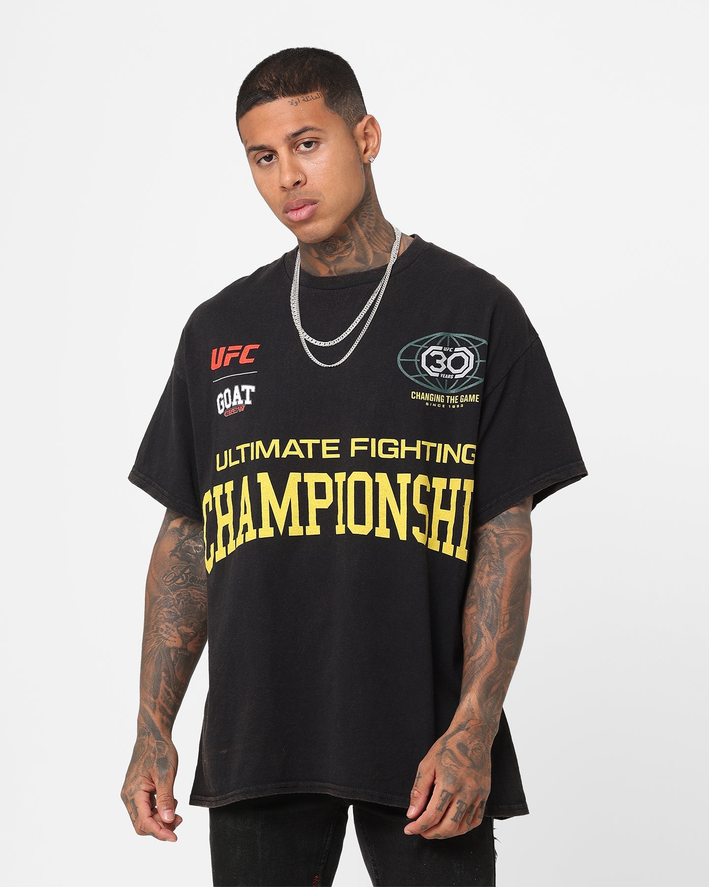 Goat Crew X UFC 30th Anniversary Vintage T-Shirt Black Wash