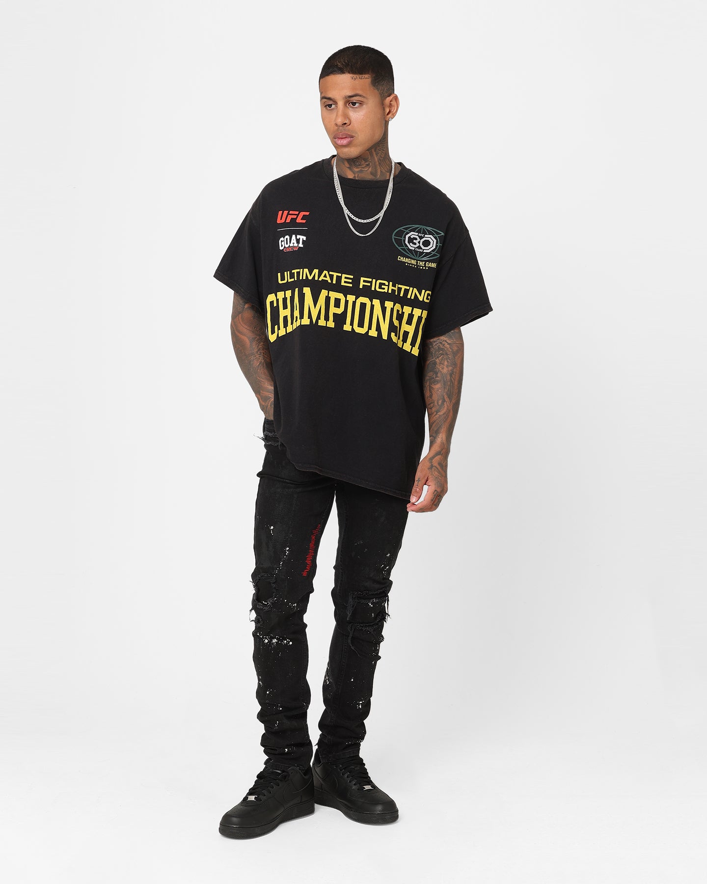 Goat Crew X UFC 30th Anniversary Vintage T-Shirt Black Wash