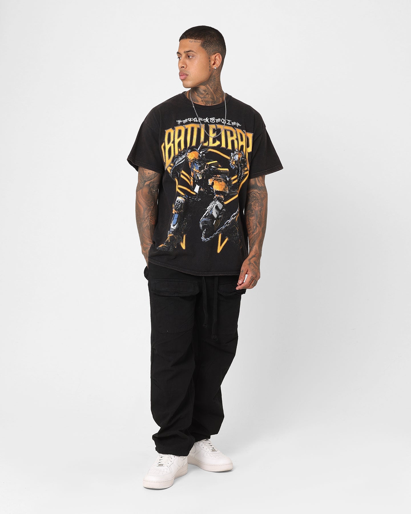 Goat Crew X Transformers Battletrap Vintage T-Shirt Black Wash