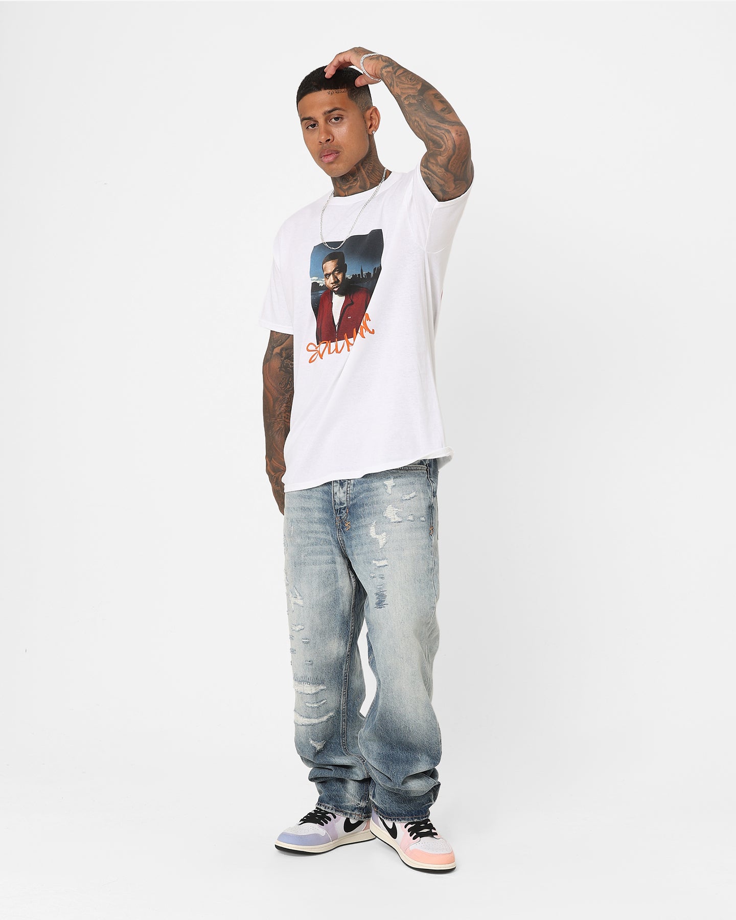 Nas Stillmatic T-Shirt White Style002