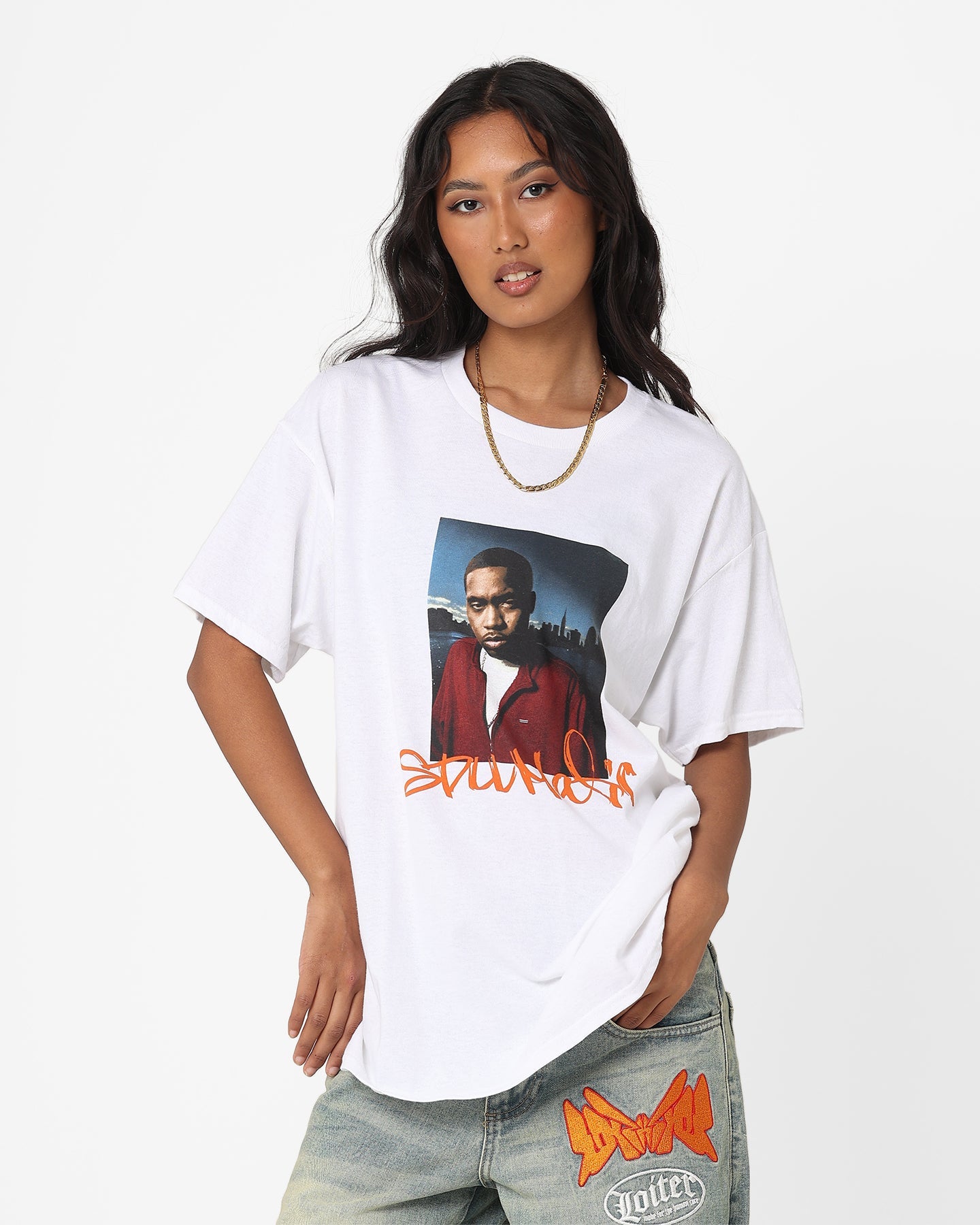 Nas Stillmatic T-Shirt White Style003