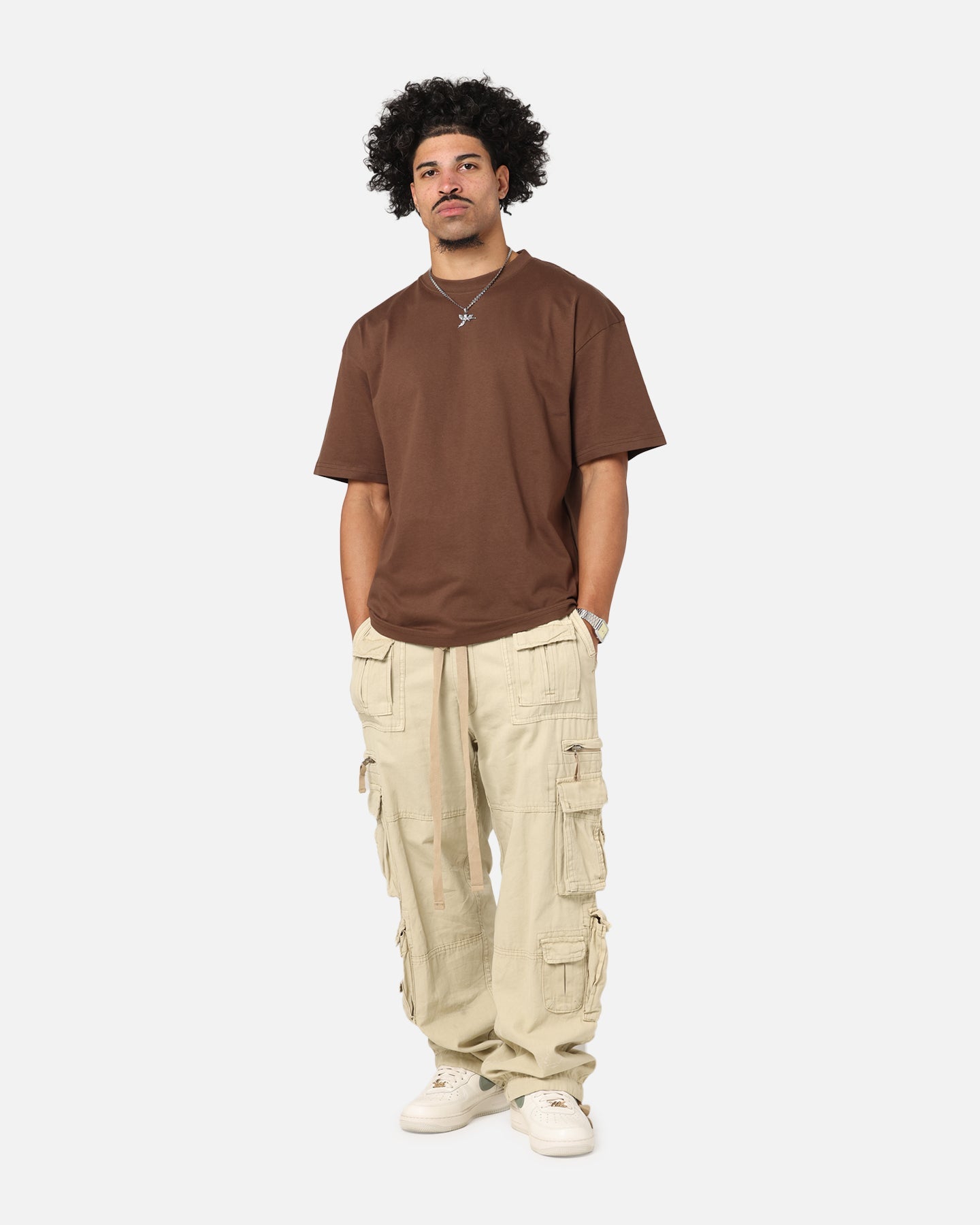 Culture Kings Standard Drop Shoulder T-Shirt Chocolate