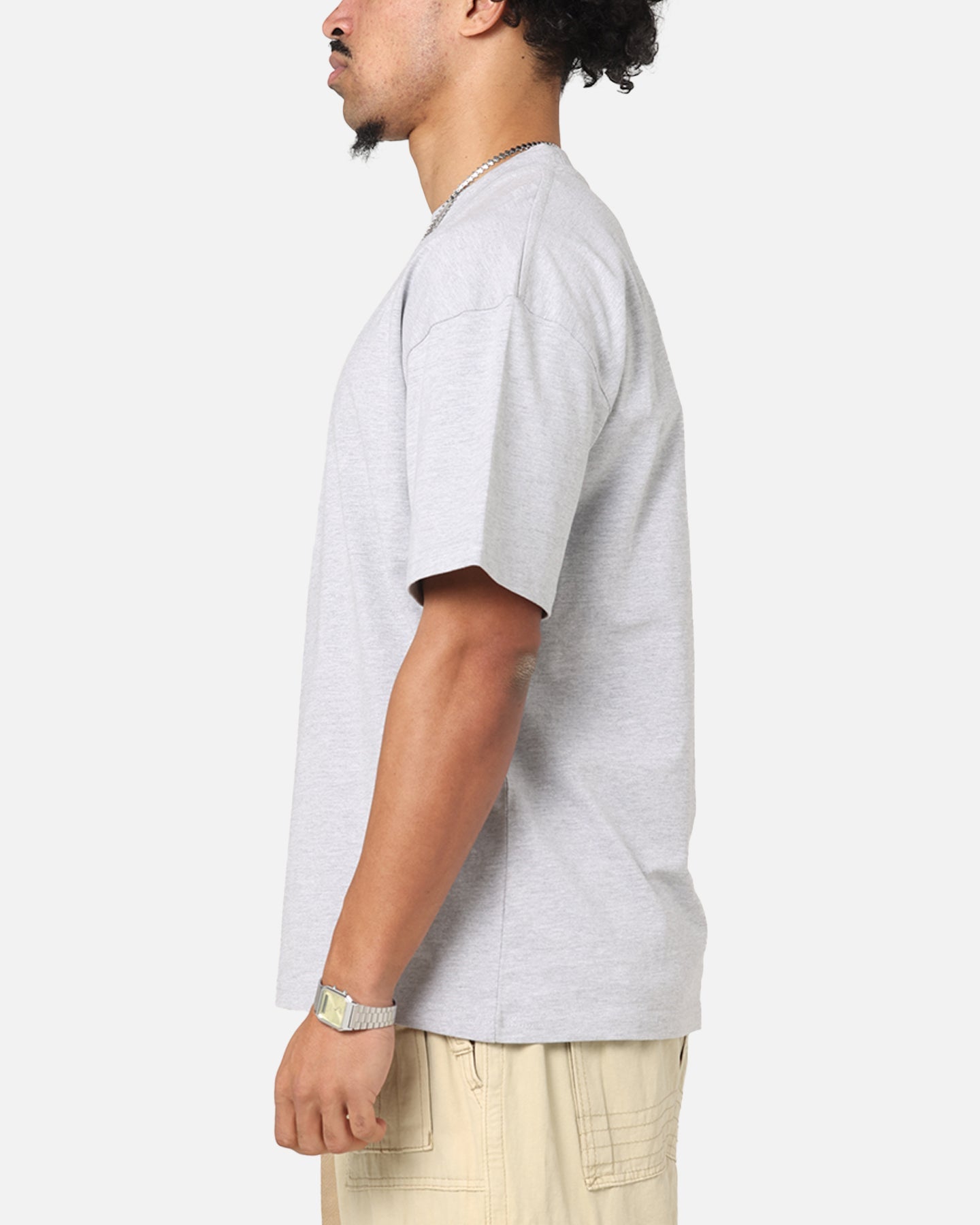 Culture Kings Standard Drop Shoulder T-Shirt Grey Marle