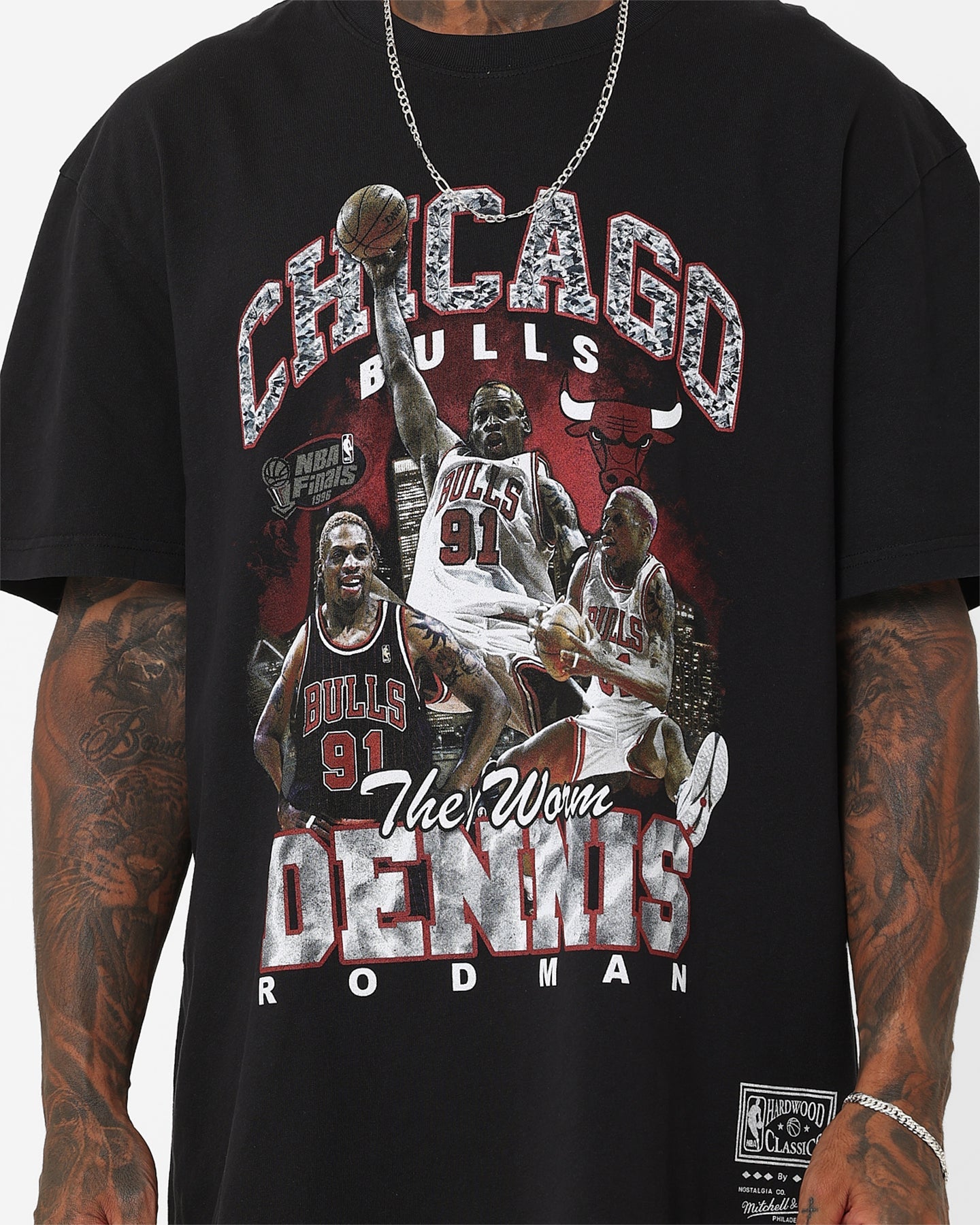 Mitchell & Ness Chicago Bulls Dennis Rodman Bling T-Shirt Black
