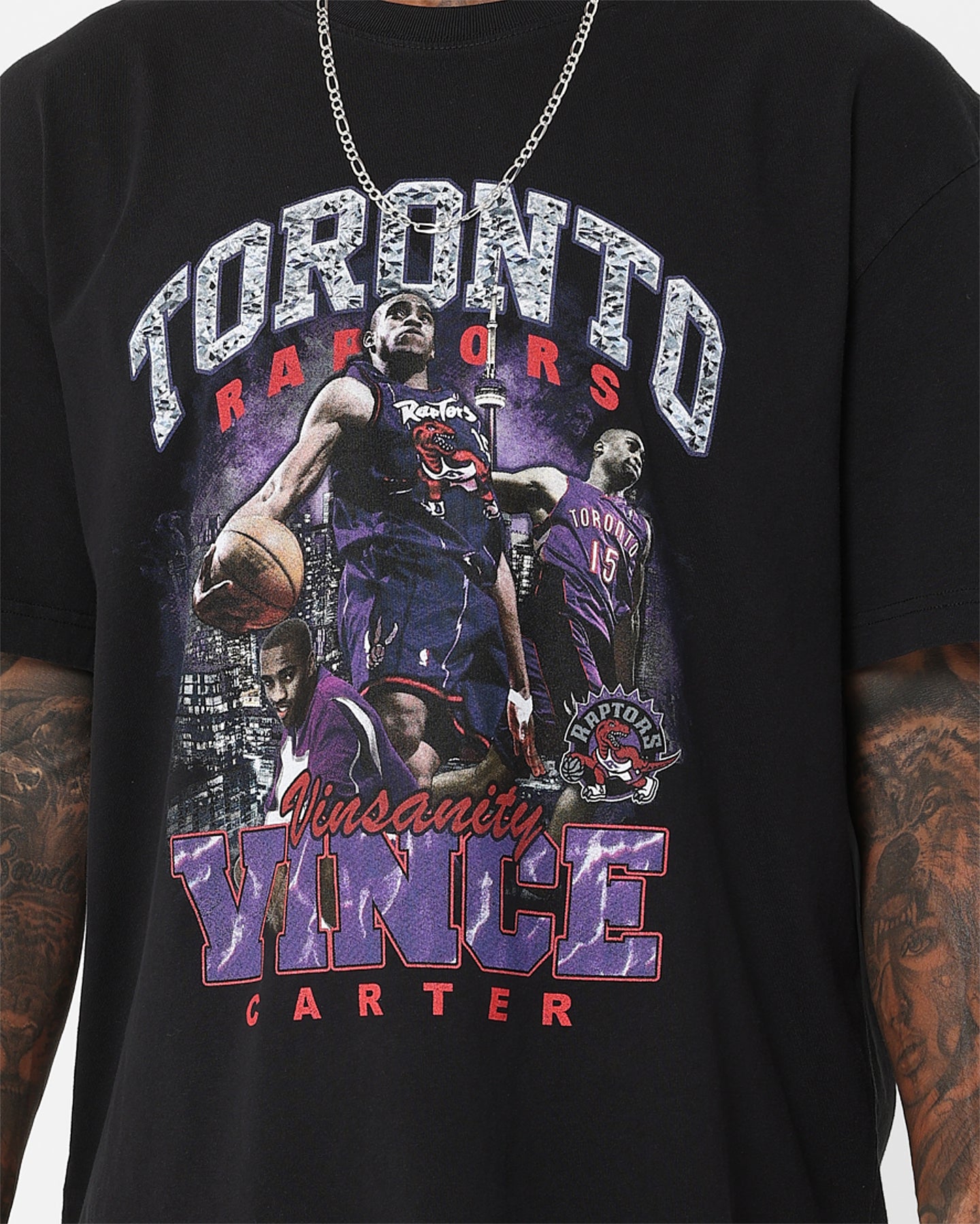 Mitchell & Ness Toronto Raptors Vince Carter Bling T-Shirt Black
