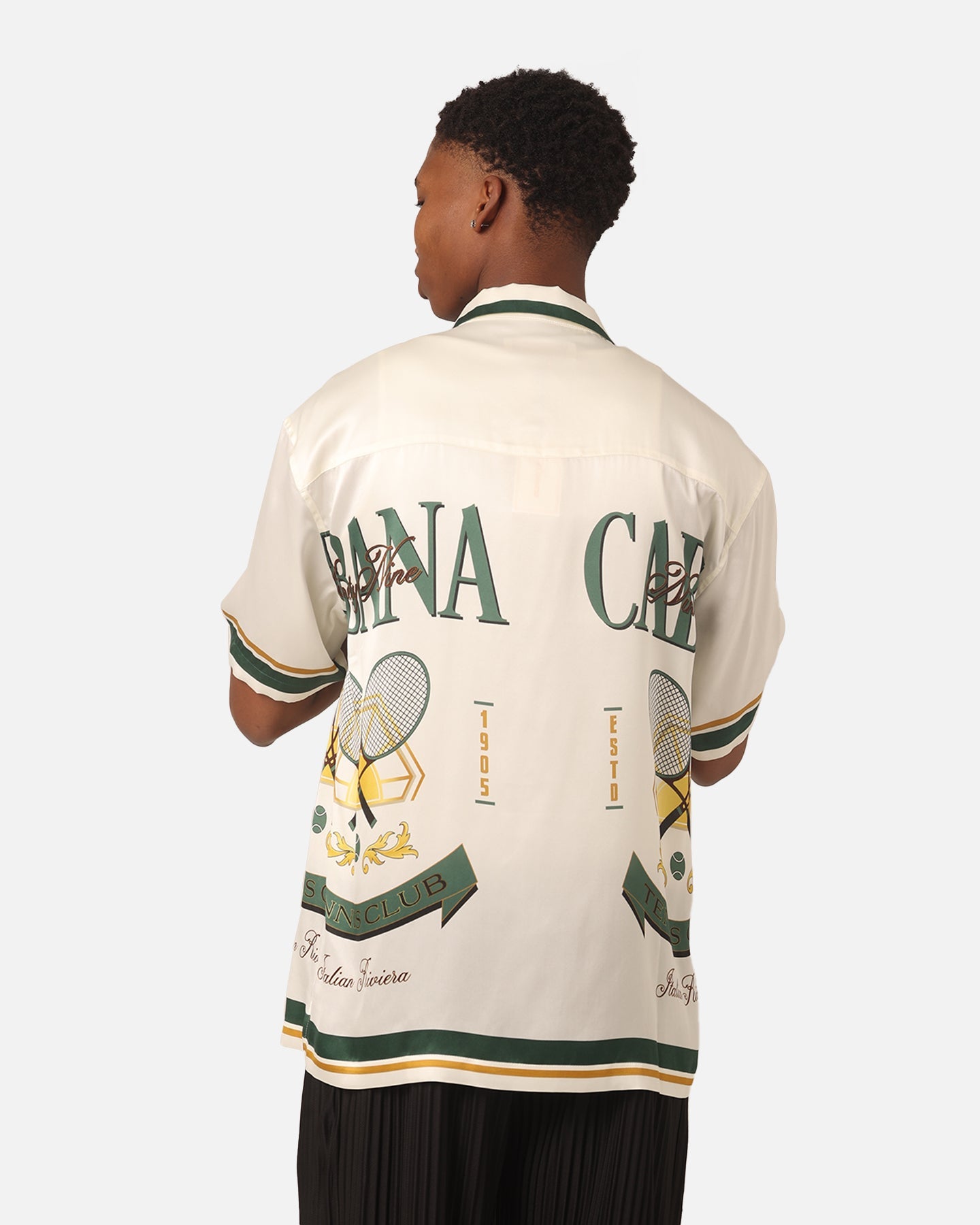 99 Cabana Tennis Club Silk Shirt Cream