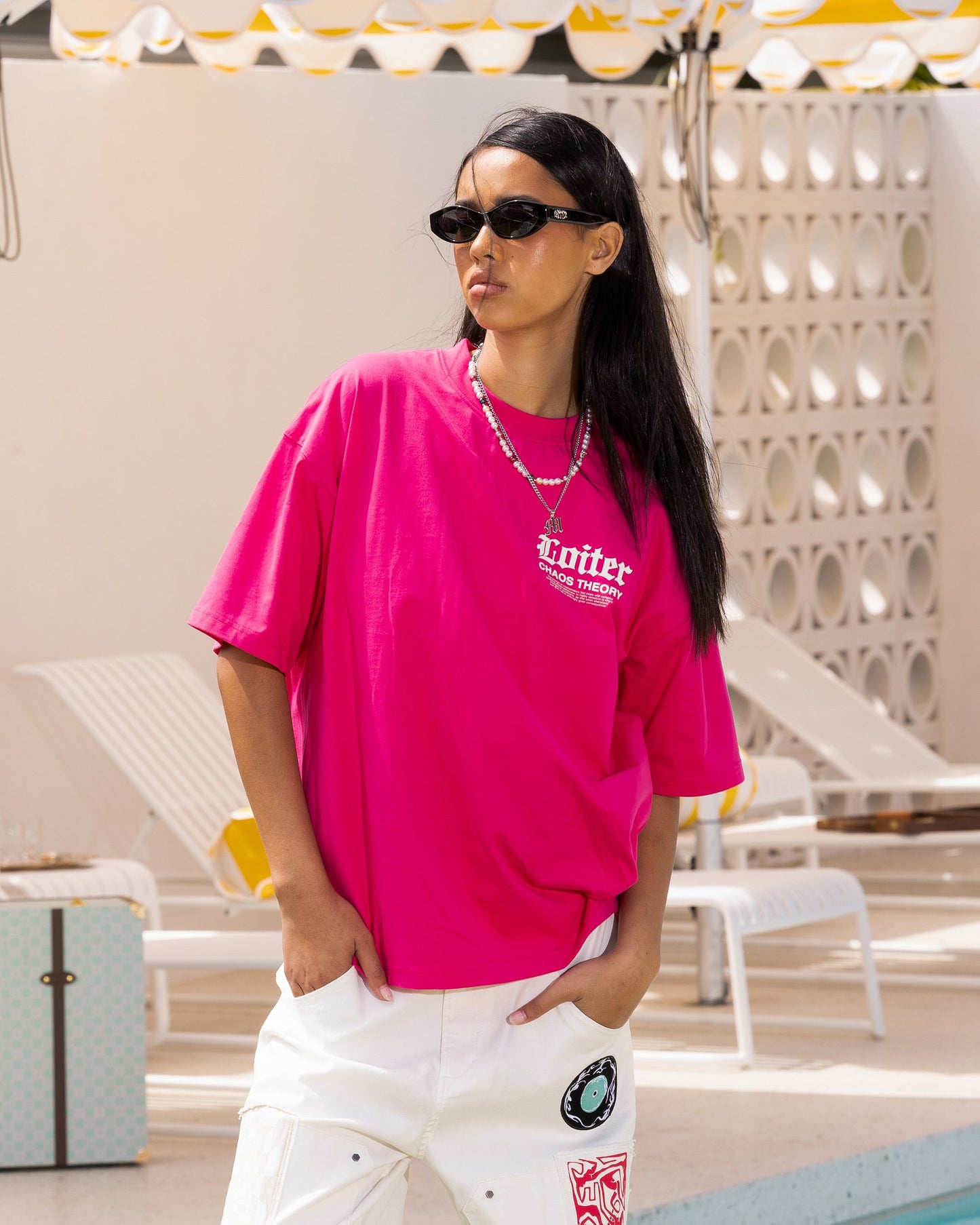 Loiter Chaos Theory T-Shirt Hot Pink Style001