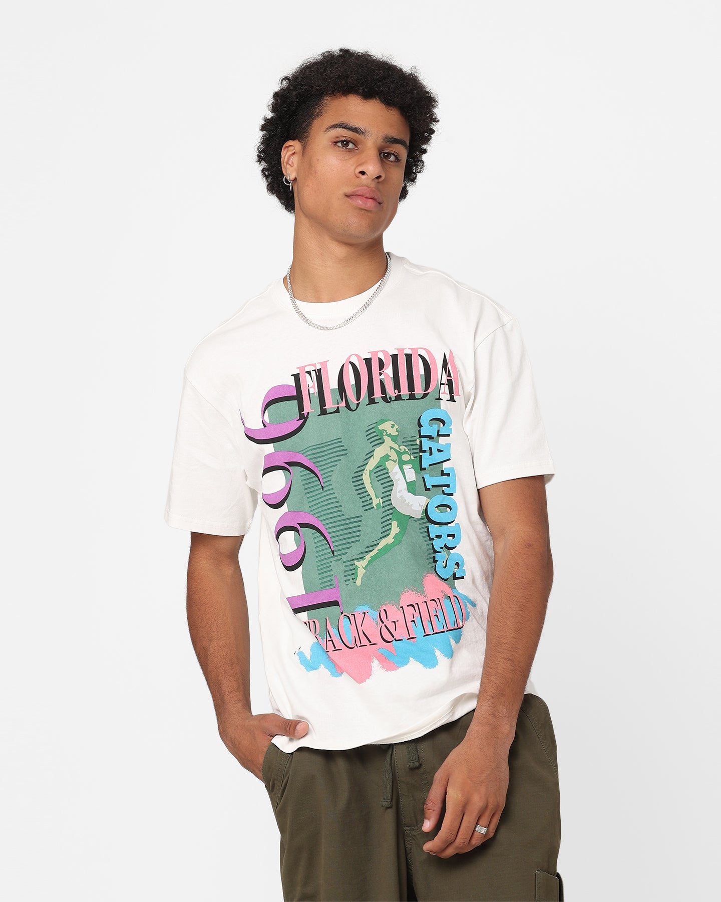 National Collegiate Athletic Association Florida Gators Track & Field T-Shirt Vintage White