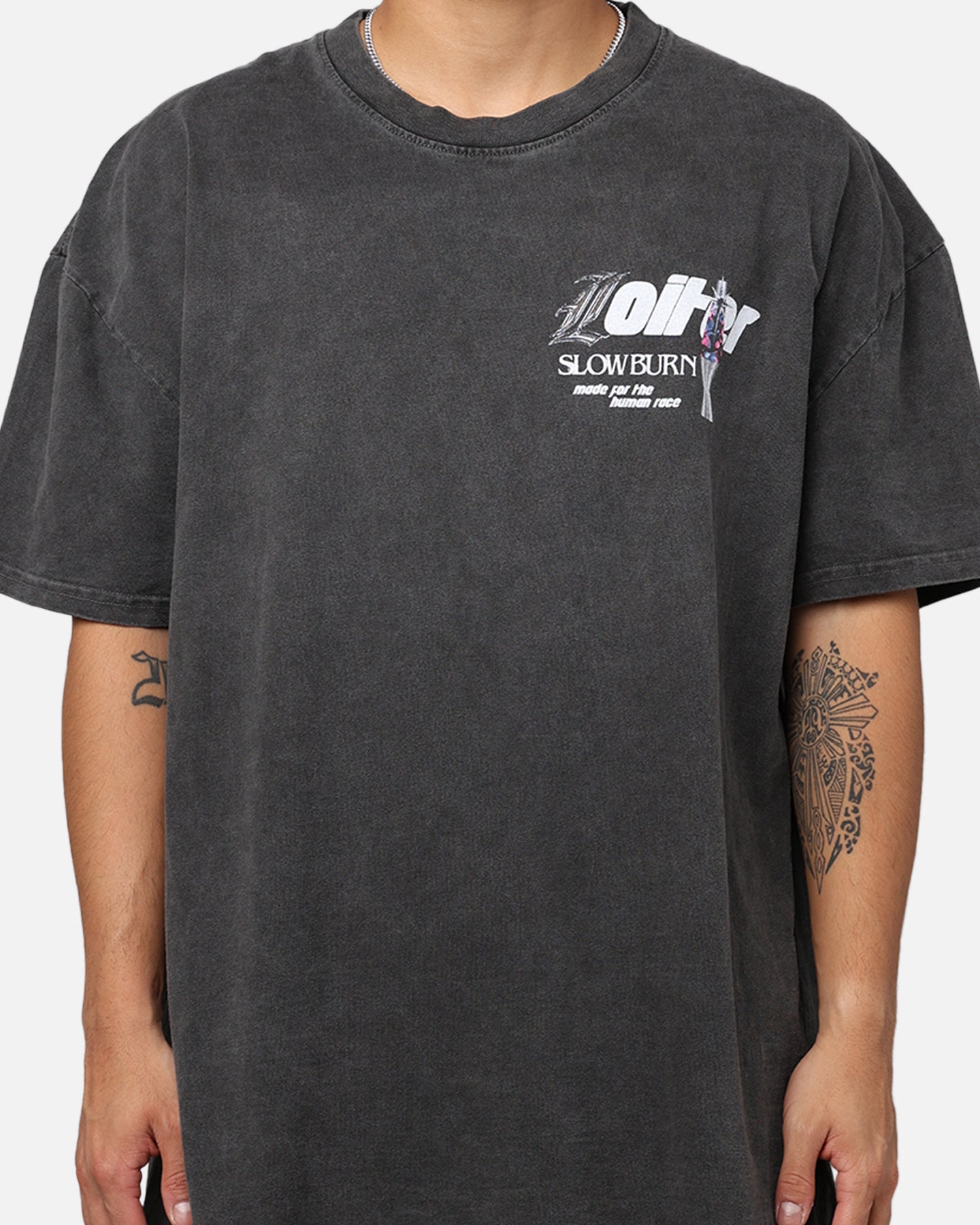 Loiter Slow Burn T-Shirt Black Wash