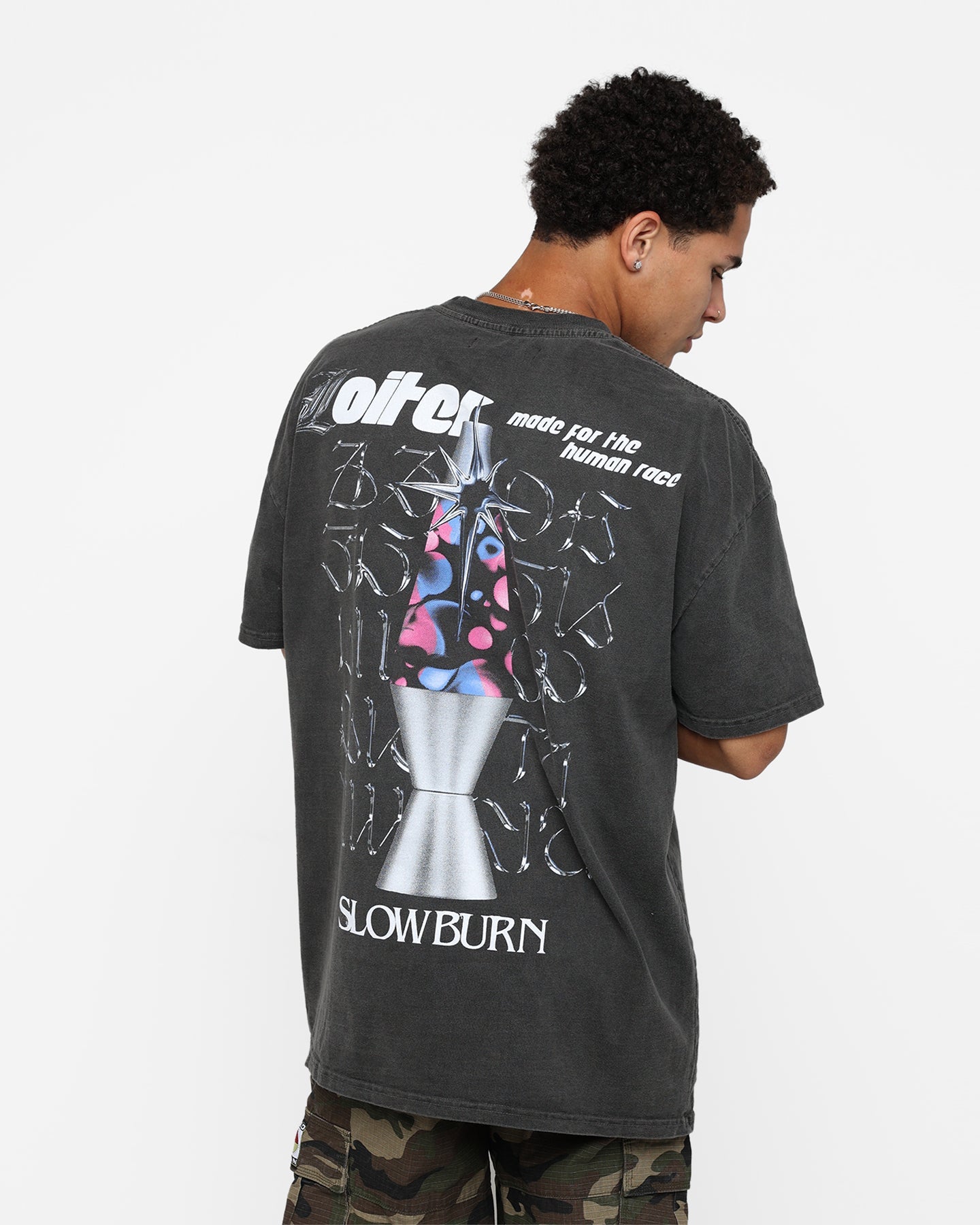 Loiter Slow Burn T-Shirt Vintage Black