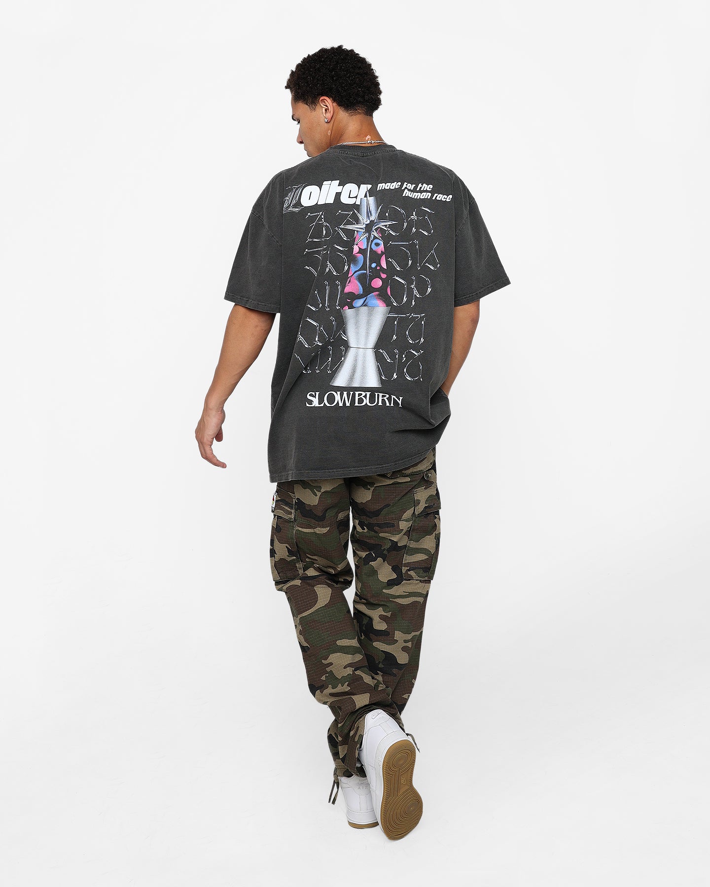Loiter Slow Burn T-Shirt Vintage Black