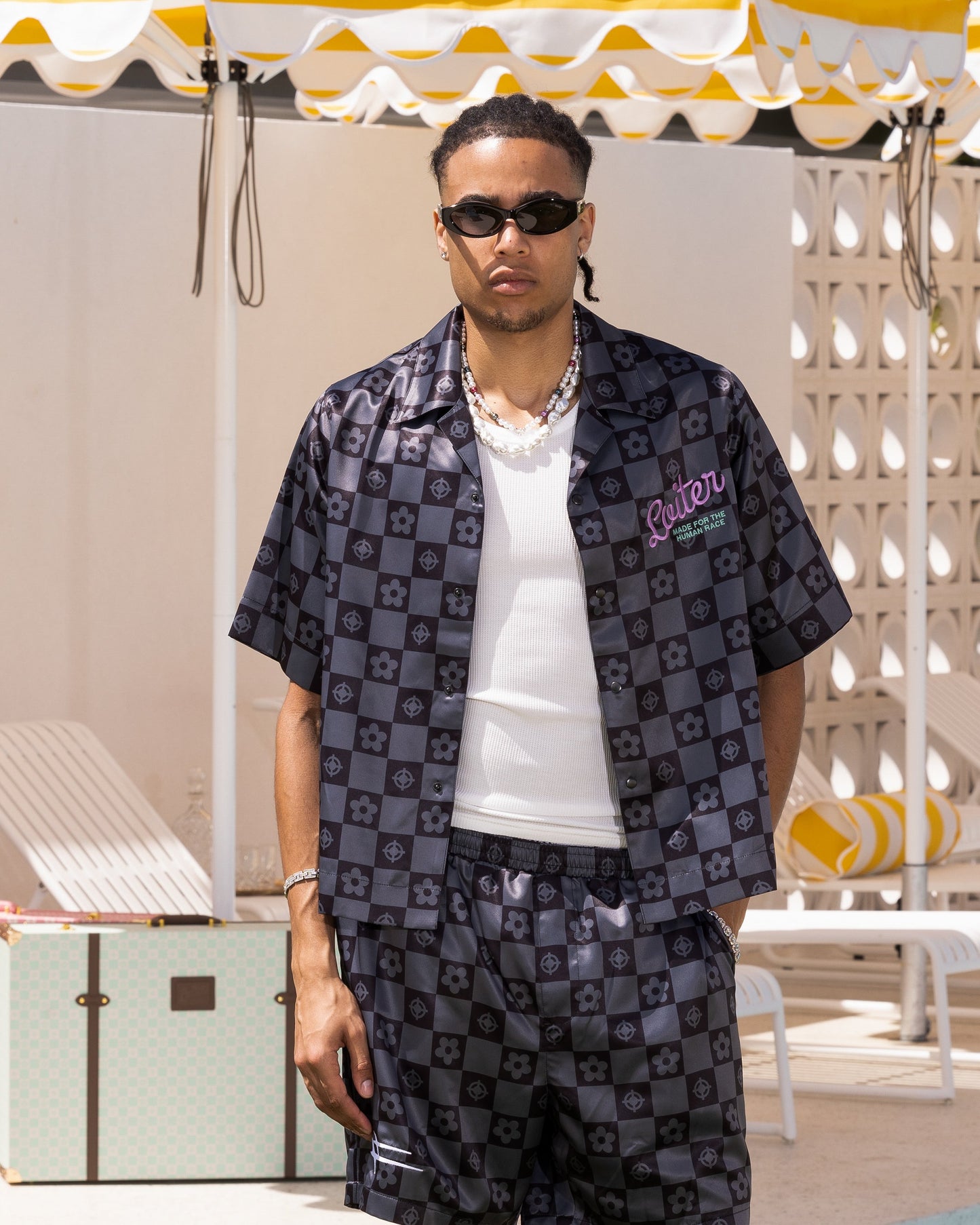Loiter Midsummer Button Up Shirt Black