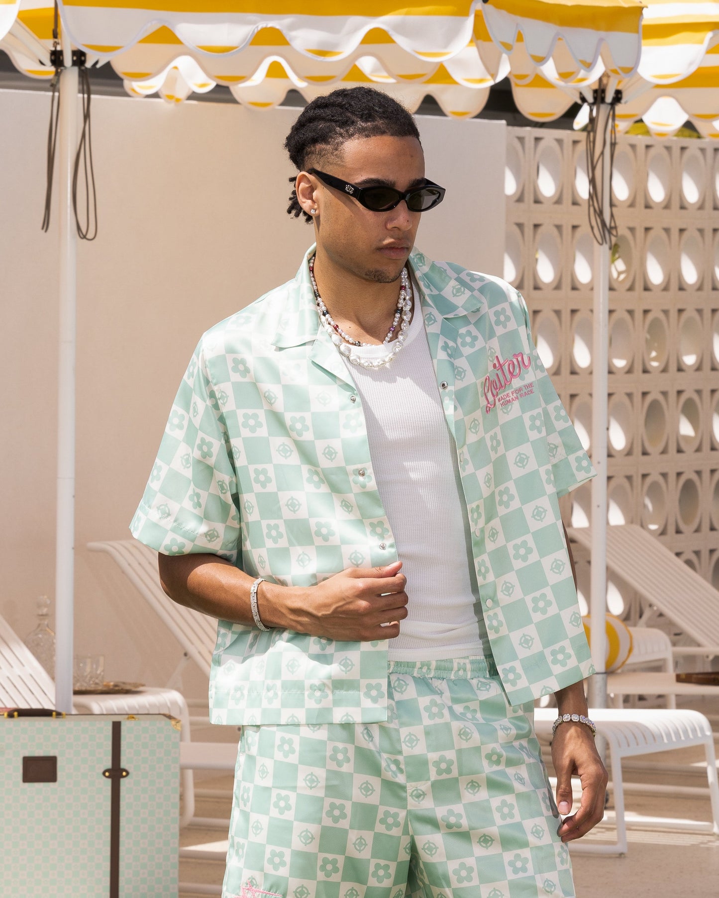 Loiter Midsummer Button Up Shirt Sage Green