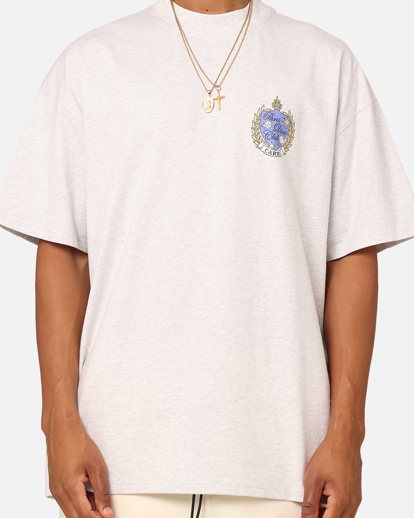 Carre Dice Club Oversized T-Shirt Silver Marle