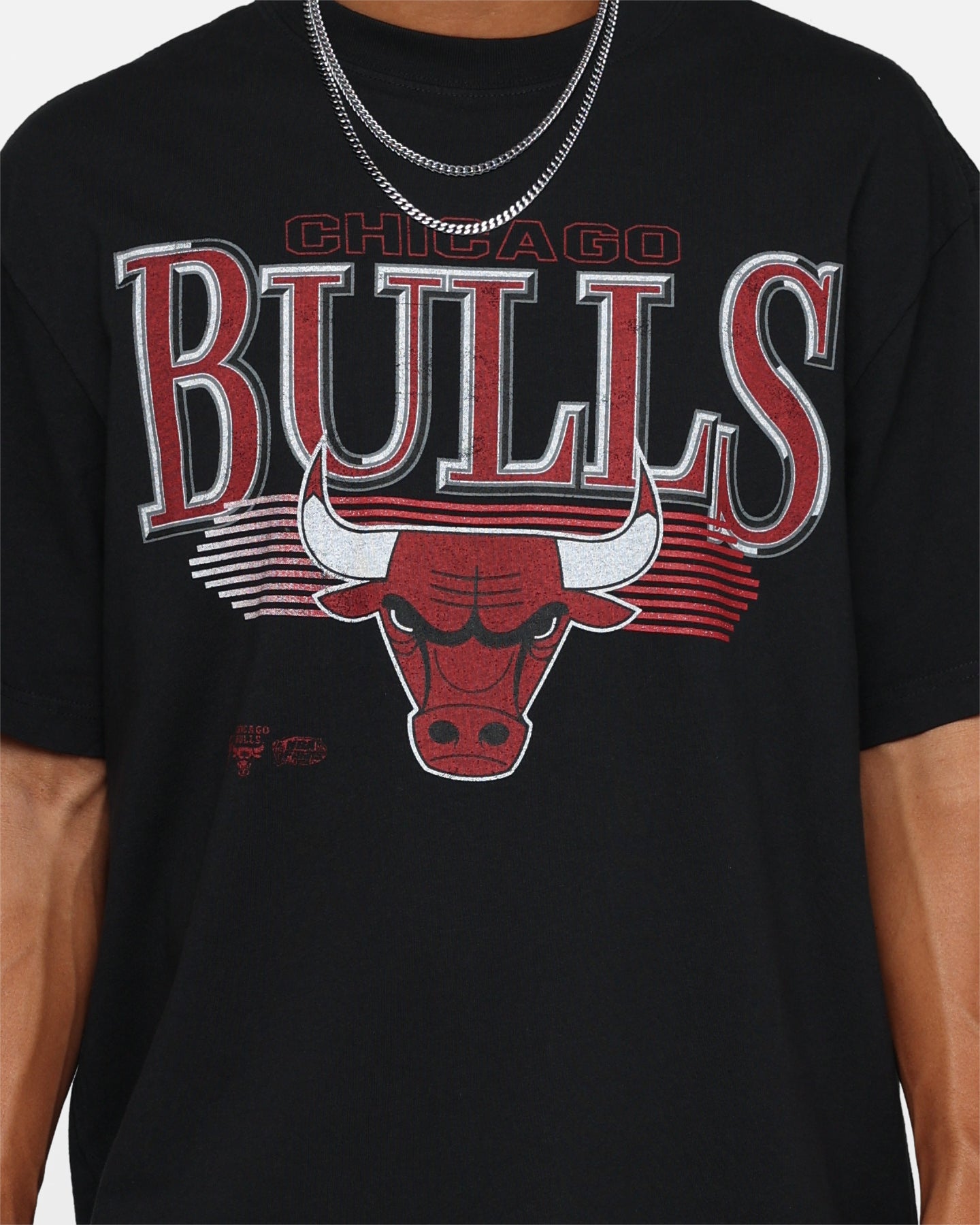 Mitchell & Ness Chicago Bulls Underscore T-Shirt Faded Black