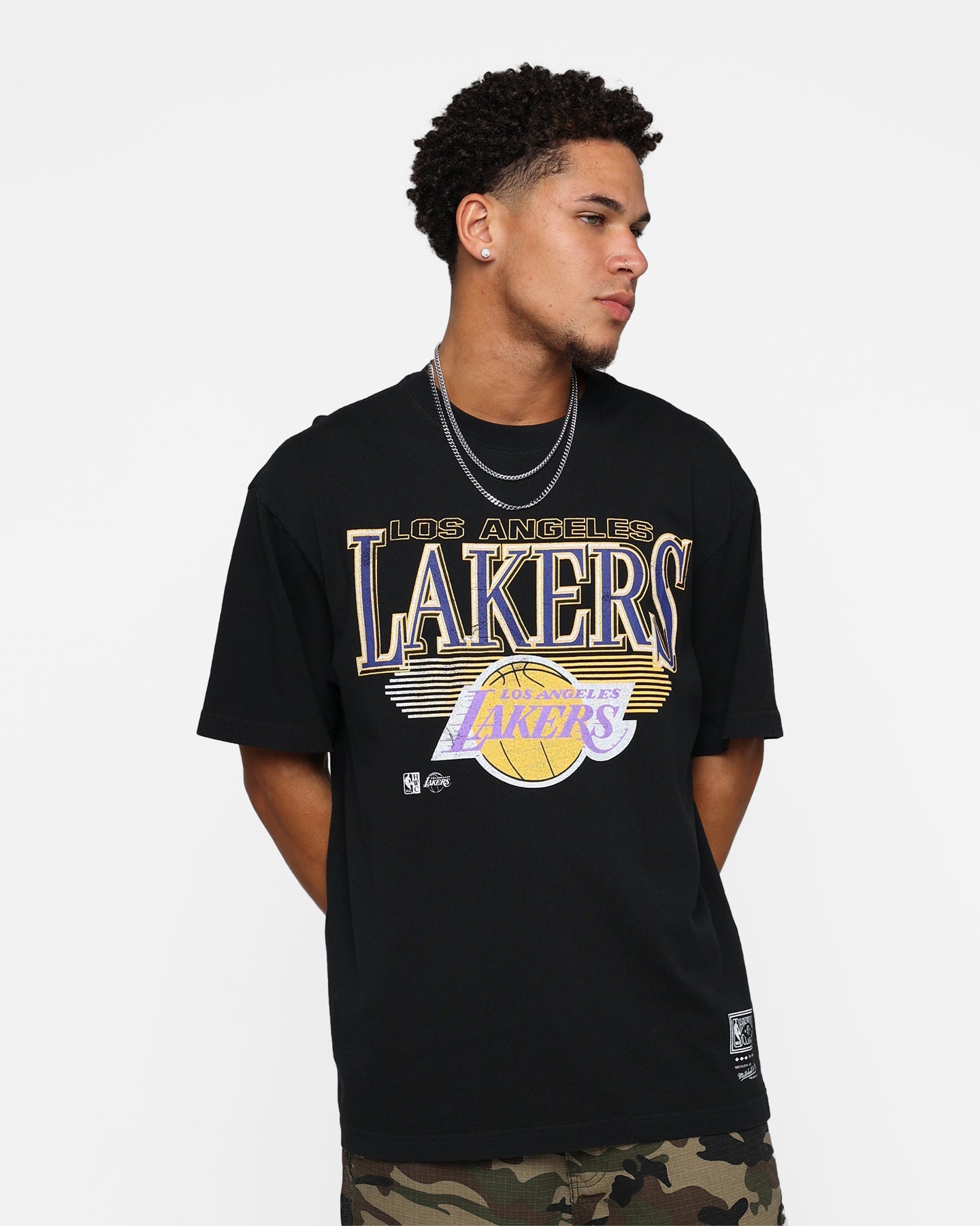 Mitchell & Ness Los Angeles Lakers Underscore T-Shirt Faded Black