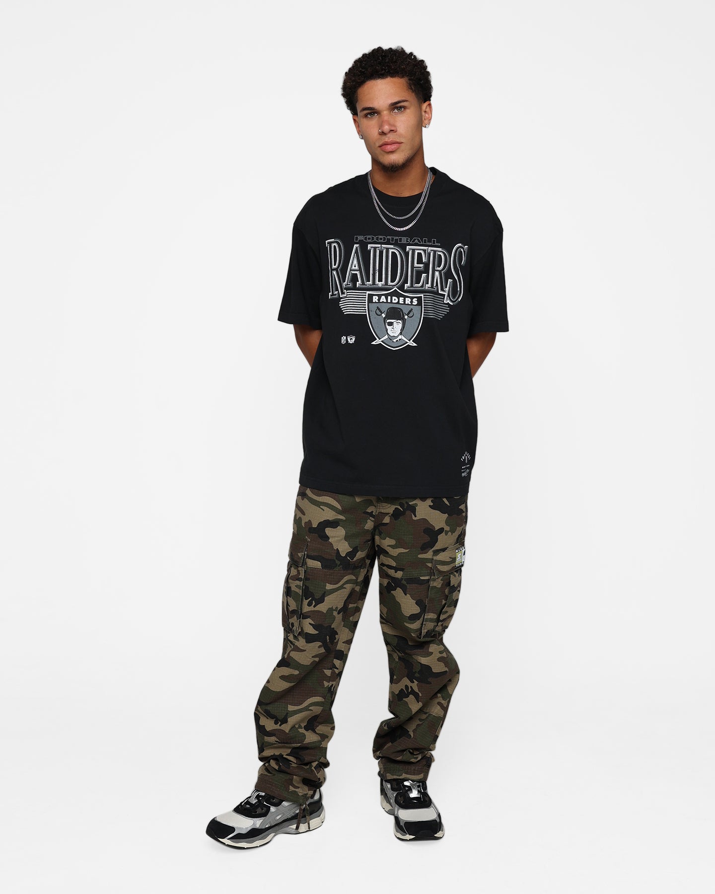 Mitchell & Ness Las Vegas Raiders Underscore T-Shirt Faded Black