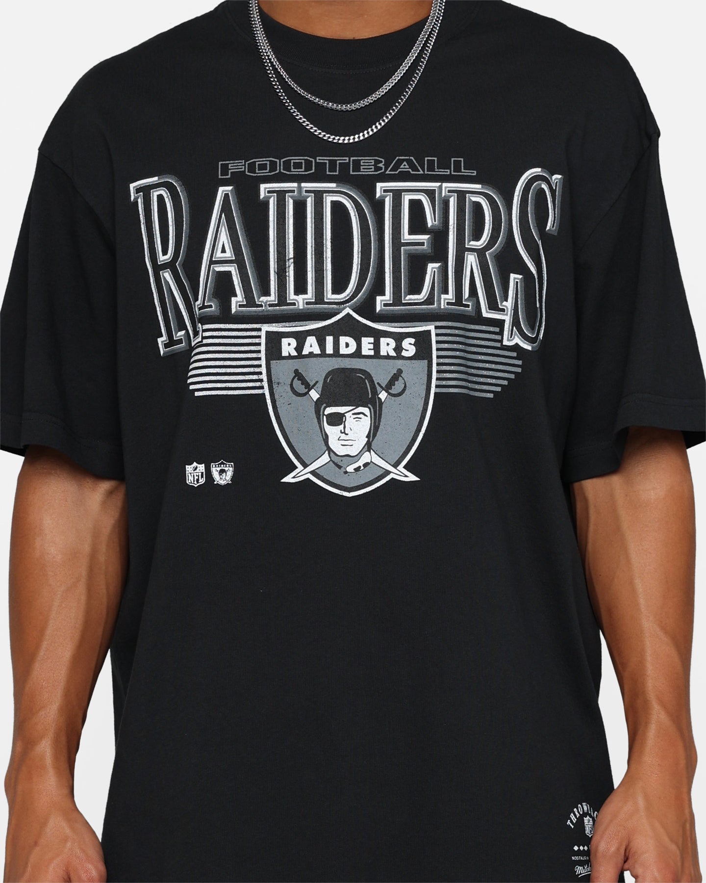 Mitchell & Ness Las Vegas Raiders Underscore T-Shirt Faded Black